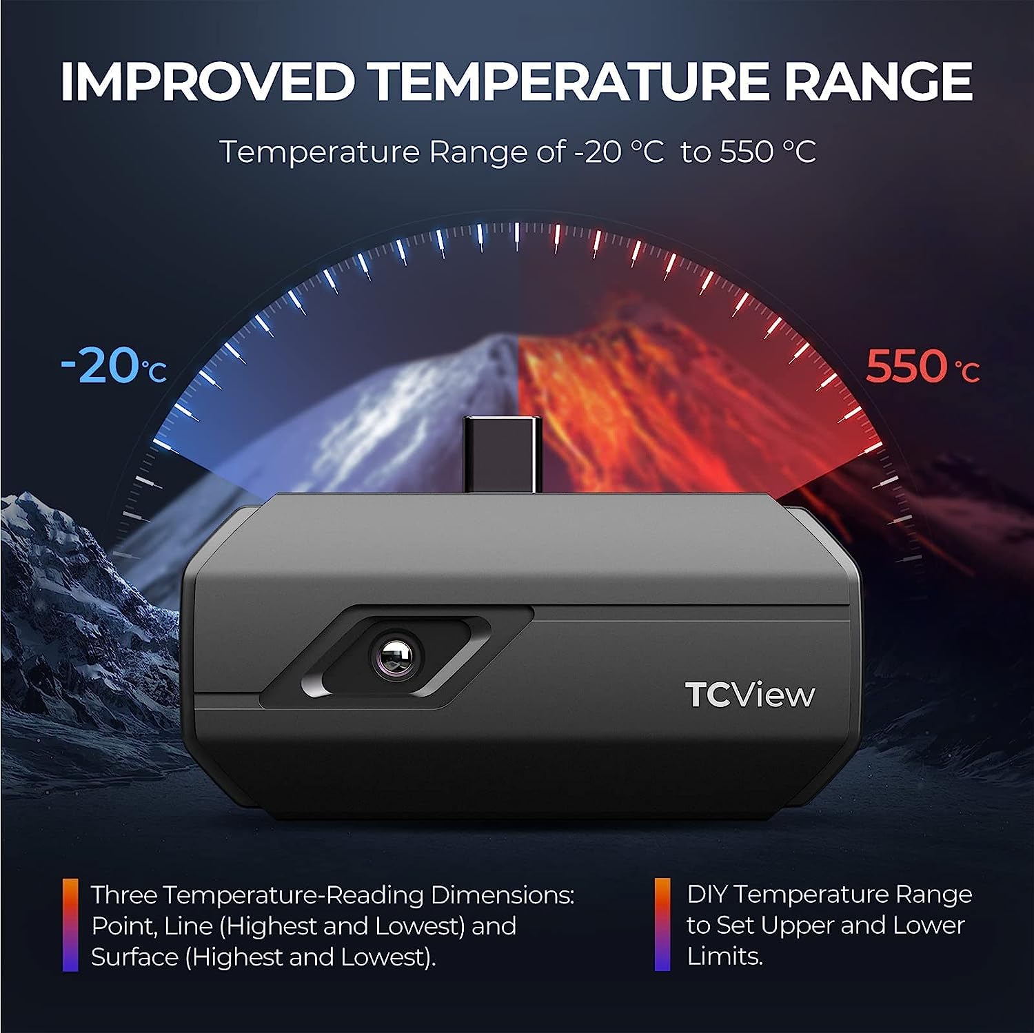TOPDON Thermal Imaging Camera for Android TC001 [Android / Grey Only], High Resolution 512 x 384 with TISR, 256 x 192 IR Resolution, Temperature Range: -20°C to +550°C - Image 4 thumbnail