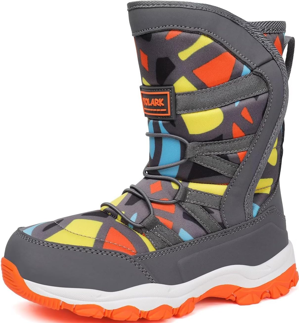 Boys Girls Snow Boots Kids Winter Waterproof Slip Boots Outdoor Resistant Cold Weather Warm Shoes (Toddler/Little Kid/Big Kid)