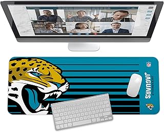 NFL Unisex Multifunctional Desk Mat for Desktop, (31.5"x12") - Ultra Soft Fabric with Non-Slip Rubber Backer - Water Resistant & Durable Nylon Stitching - Officially Licensed NFL, Desk Pad