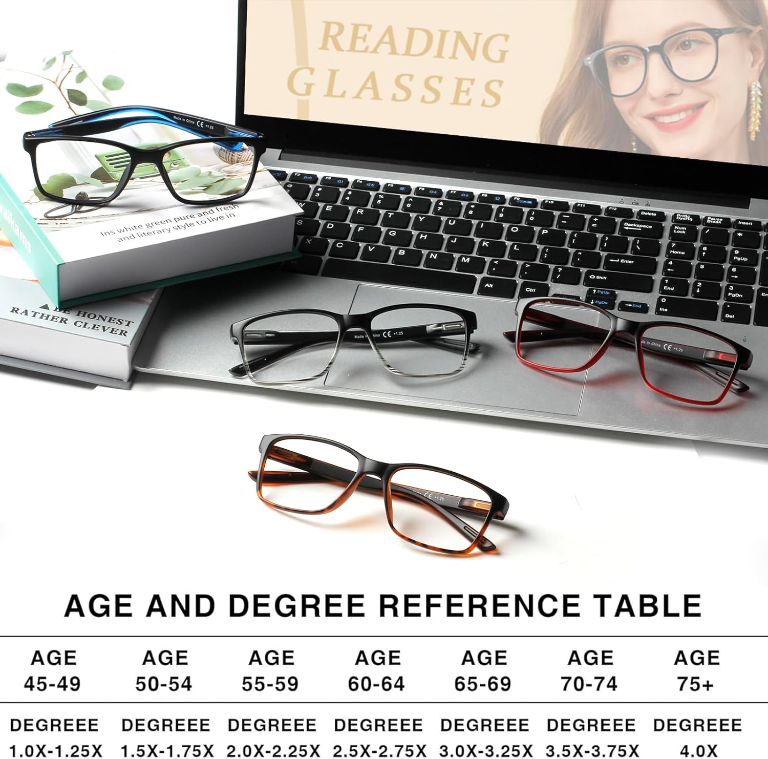 4 Pack Progressive Multifocus Reading Glasses Blue Light Blocking Readers for Men Women with Spring Hinge - Image 6