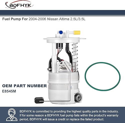 Miniatura 8 de BDFHYK Conjunto de bomba de combustible eléctrica E8545M compatible con Nissan Altima L4 04-06 2.5L, V6 3.5L, 04-08 Nissan Maxima V6 3.5L, 04-09