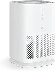 Purificador de ar Medify MA-14 com filtro HEPA H13 verdadeiro | 44 metros quadrados por hora para fumaça, odores, pólen, animais de estimação | Remoção para 0,1 mícrons | Branco, pacote com 1