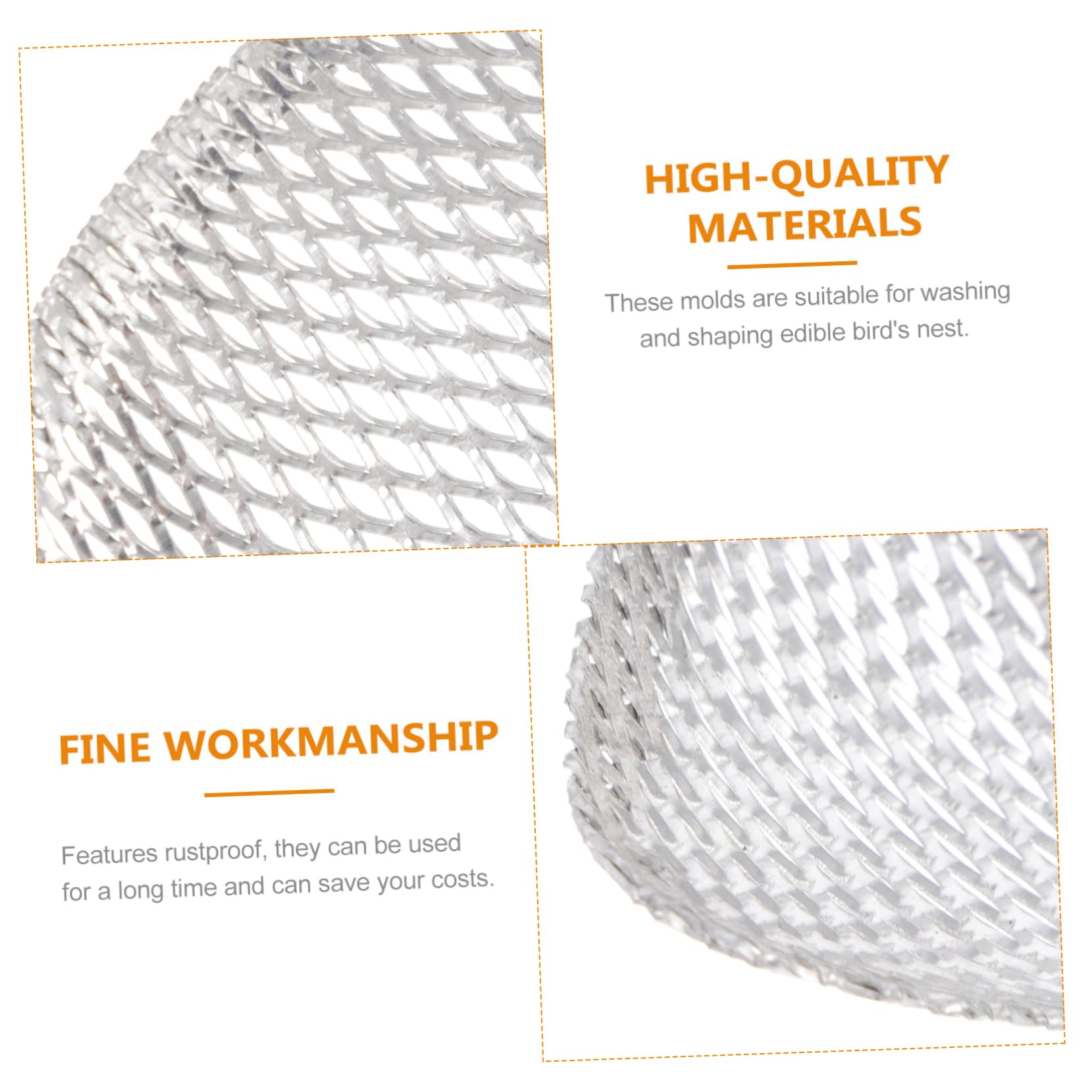 LALAFINA 3 Sets 3pcs Creative 's Moulds Half Egg Shaping Tools Kitchen Accessories Made of Aluminum