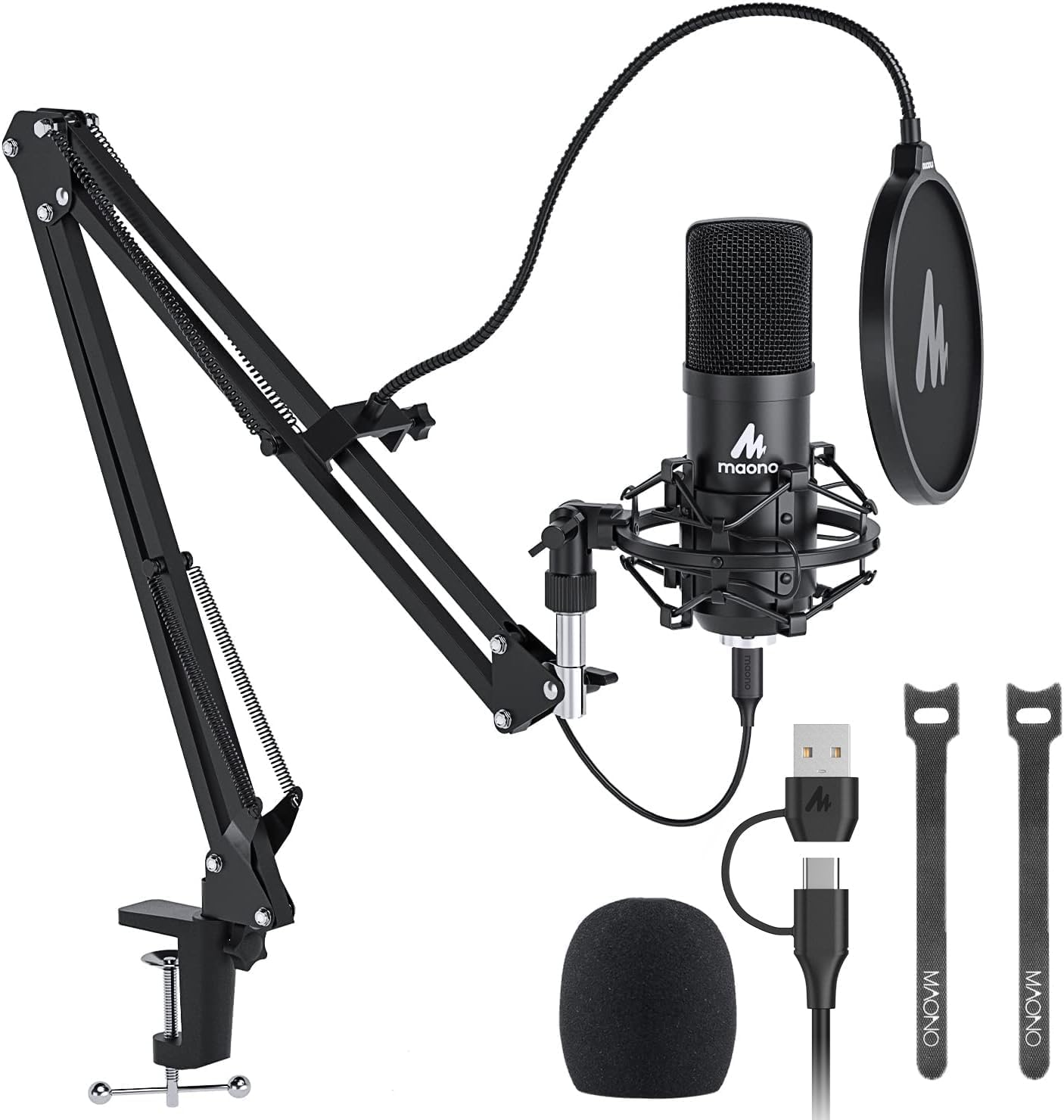 Maono AU-A04 Condenser Microphone Kit (Black)