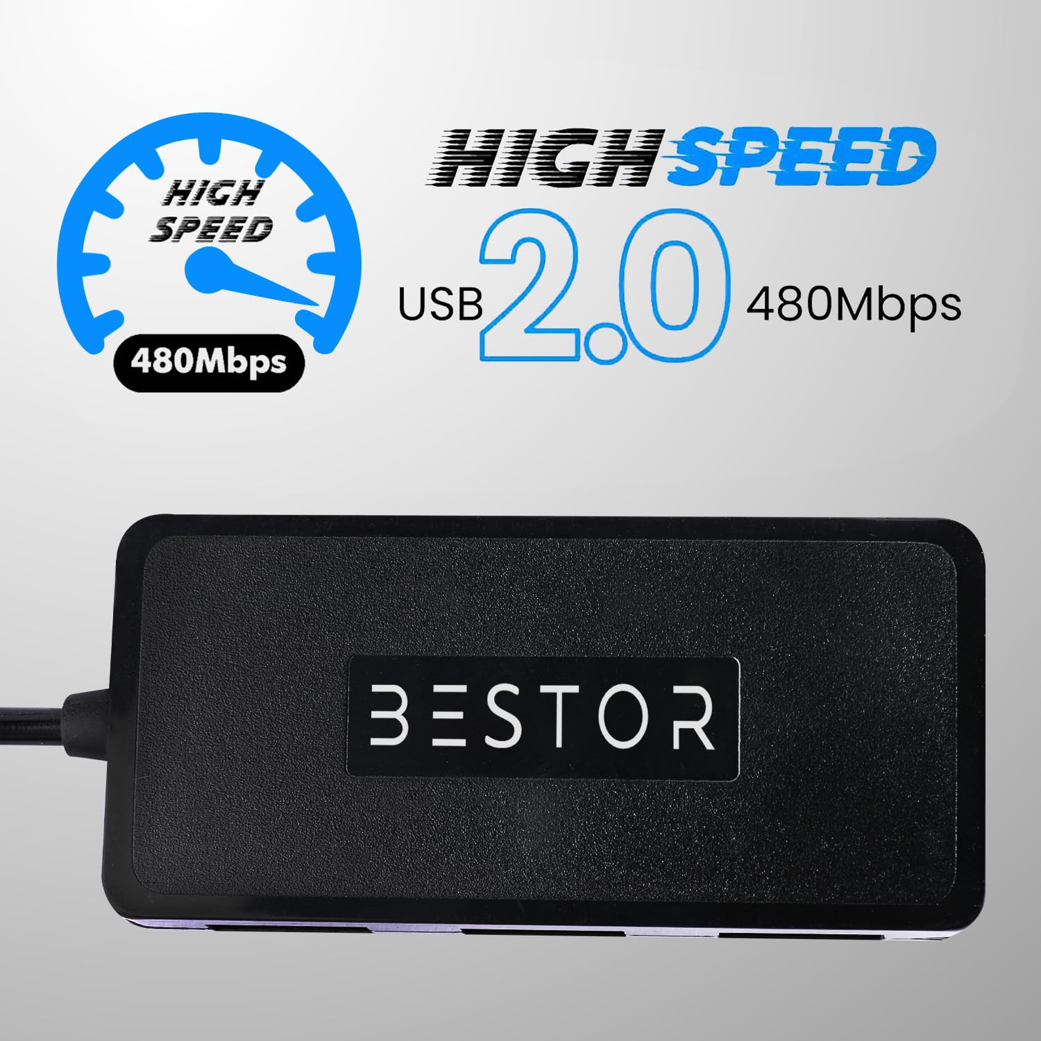 Bestor 4-in-1 USB Hub, Multiport USB Dock with 0.9 m Long Cable, 480 Mbps High Data Transfer Speed, Compact and Durable Design, Compatiable for PC, Laptops & Other USB Devices, Black 4 71SiDaH3yGL. SL1500