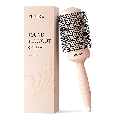 AIMIKE Round Hair Brush 2.1 inch Nano Ion Thermal Ceramic Tech