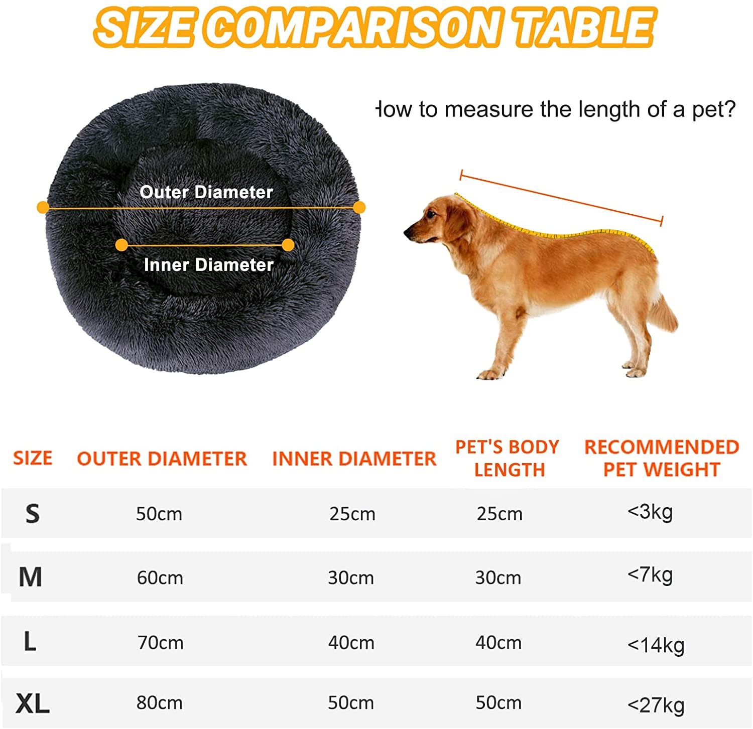 OKPOW Donut Dog Bed Large Washable - Image 4