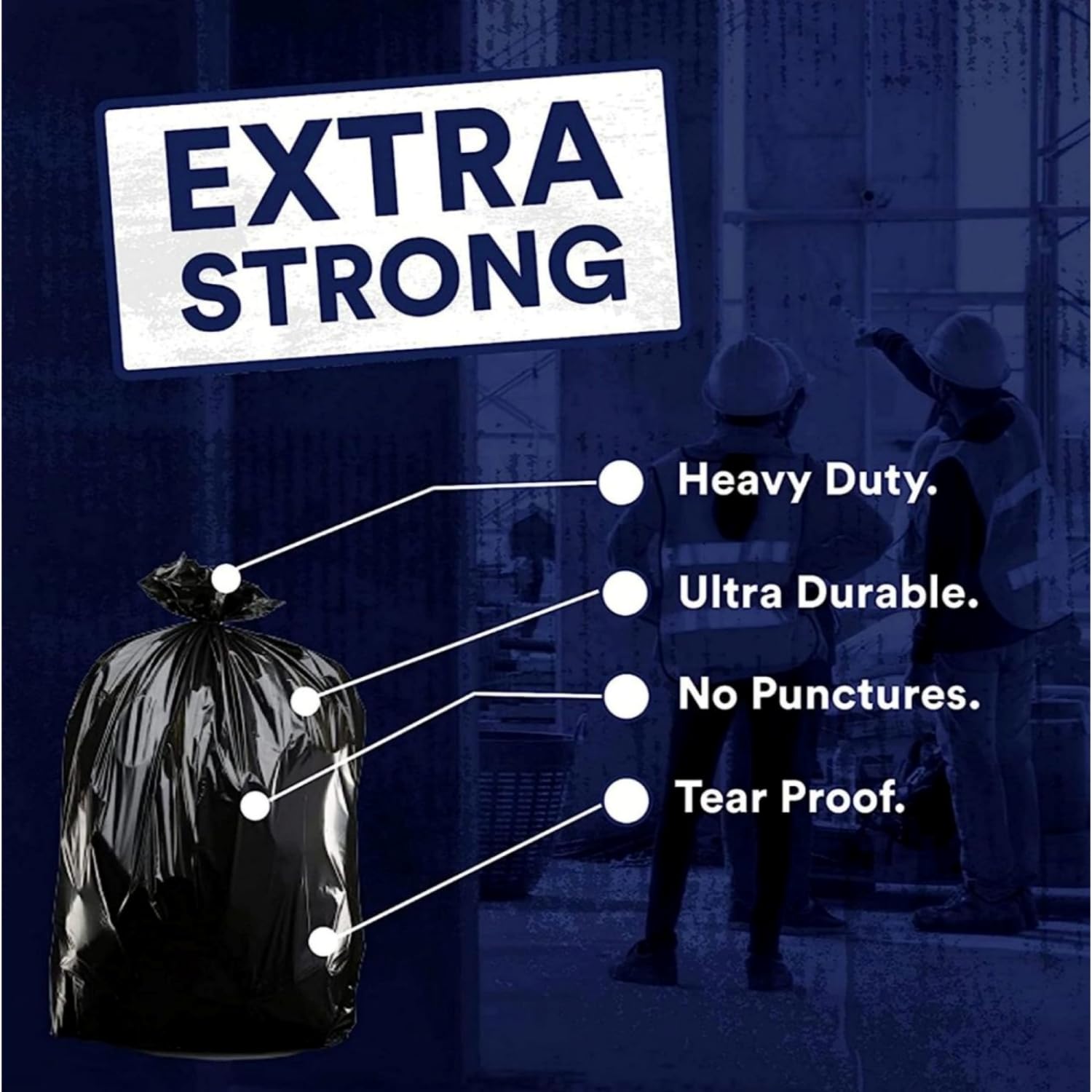 HETOPETO Biodegradable Garbage Bags for Dustbin - Large 17 x 19 Inches | 30 bags per Roll Trash Bag Eco Friendly Garbage Disposal Bags Dustbin Bag | Black (30 Bags) - Image 7 thumbnail