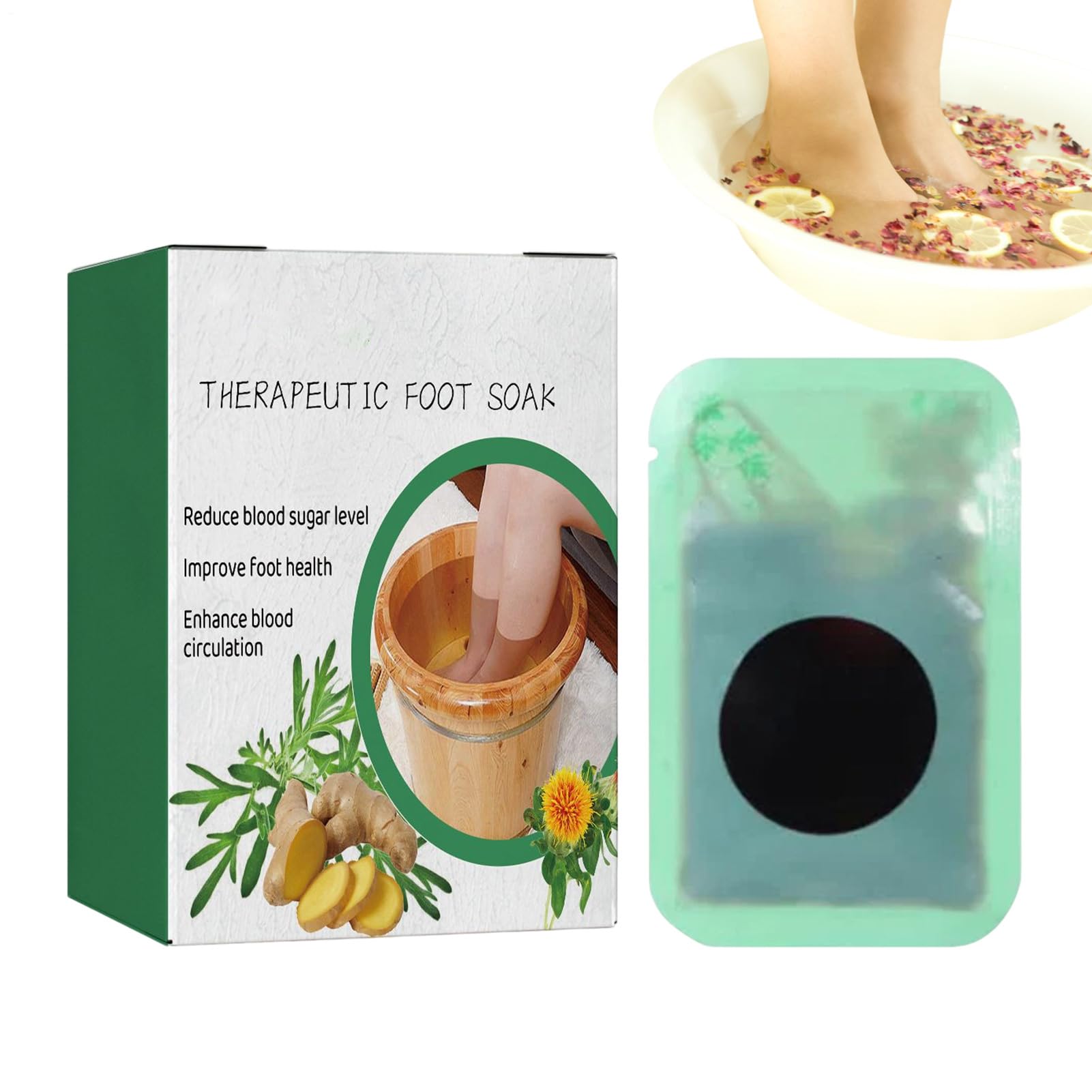 Ginger Foot Bath - Botanical Immersion Sachets, Absinthe Blend, Evening Warming Relaxation Ritual | Experience D
