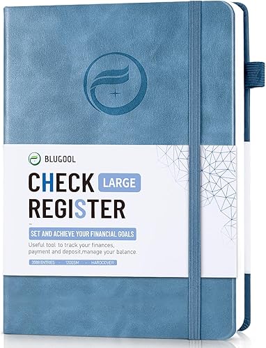 Miniatura 7 de Registros de cheques para chequera personal, registro Blugool de cheques con registros de cheques y transacciones, libro de registro de contabilidad