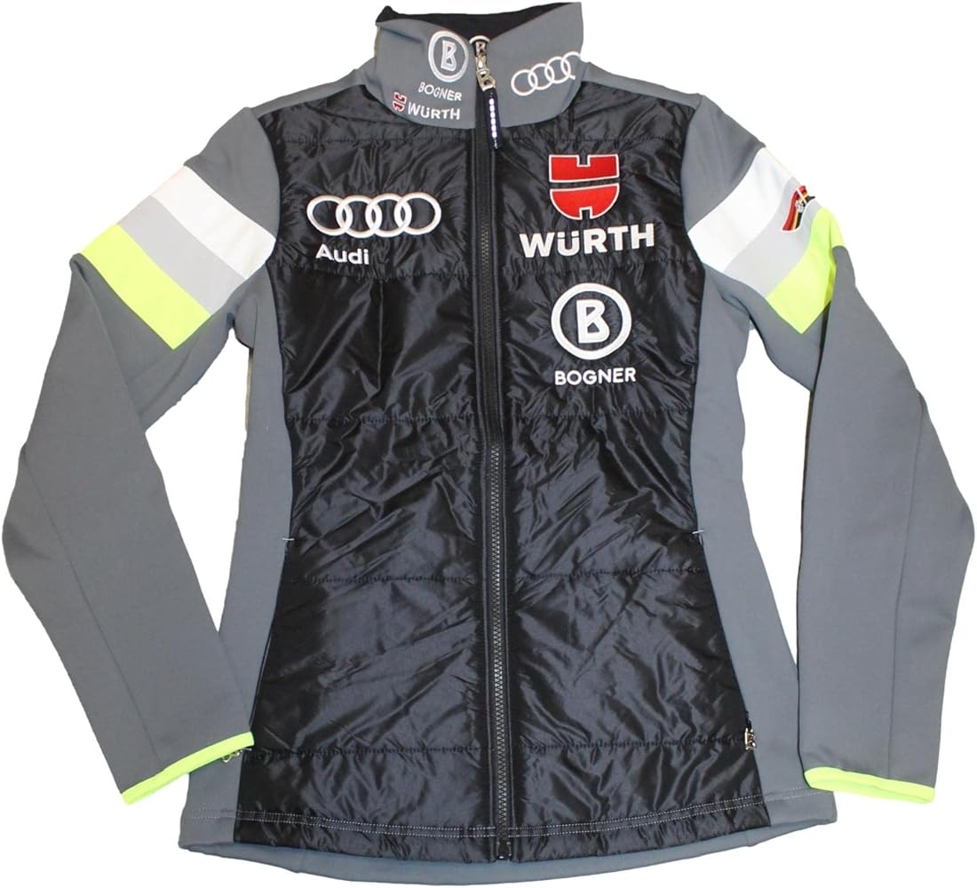 Bogner DSV Team Germany Women's Ski Softshell Jacket Black Grey