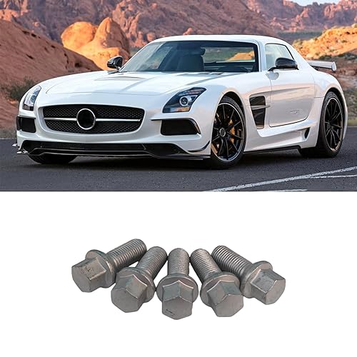 Miniatura 2 de 5 piezas M14 x 0.059 in Tornillos de rueda Tuercas para Mercedes Benz 2003-2018 A B C Clase E CLA CLS CLK GLA GLK SLC SLK SL 200 250 280 300 350 63