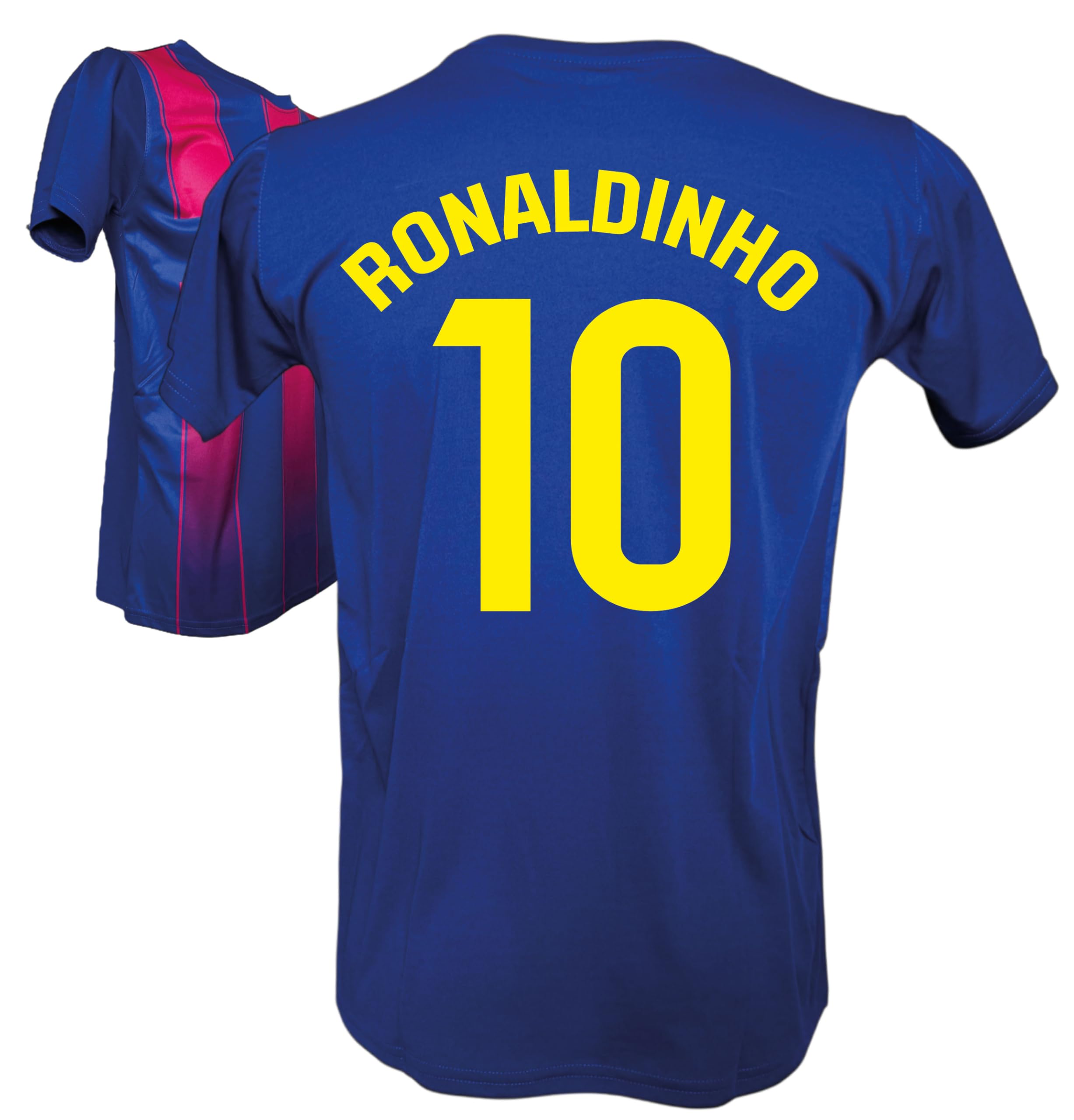 Generico Maglia Ronaldinho 10 Home Replica Prodotto Ufficiale Barca Autorizzato Taglie da Adulto Bambino