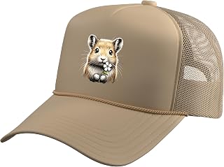 Adorable American Pika Habitat and Conservation Design Trucker Hat with Adjustable Mesh Back
