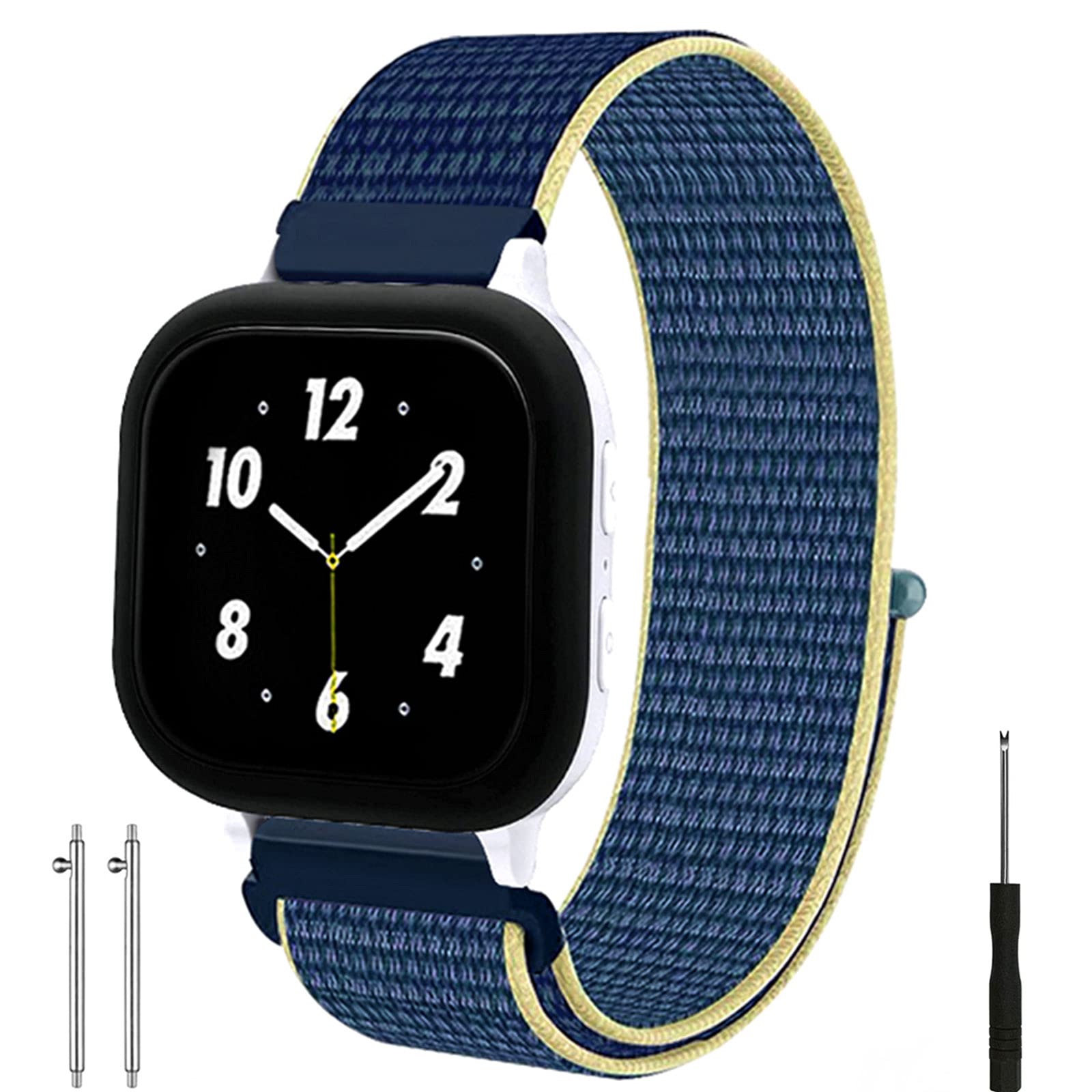 Replacement Kids Band for Gizmo Watch, Breathable Hook Loop Nylon Strap Watch Band with Quick Release Pins Compatible with Verizon Gizmo Watch 2/1