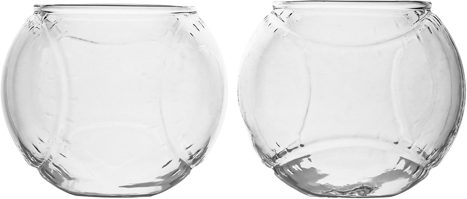Hоttеѕt Sаlеѕ Baseball Whiskey Glass - Rocks Glass for Rum, Tequila, Scotch, Glasses- Whiskey Gifts - 10oz Cocktail, Lowball, Old Fashioned Glass (Set of 2) Baseball Bar Decor & Bourbon Gifts by Prestige Decanters