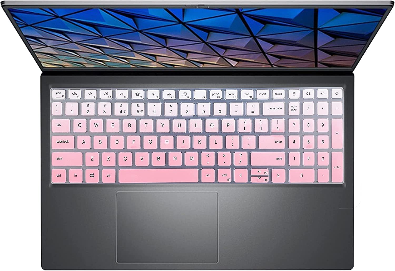 FATEH Keyboard Cover for New Dell Inspiron 15 5000 Model 5510 5515 5518, Inspiron 16 7610, Dell Vostro 15 5000 5510, Latitude 3520 Laptop, Accessories Protective Cover Skin (Not Fit Dell G5 G15)-Pink (B0B6NP5V74) Amazon Price History, Amazon Price Tracker