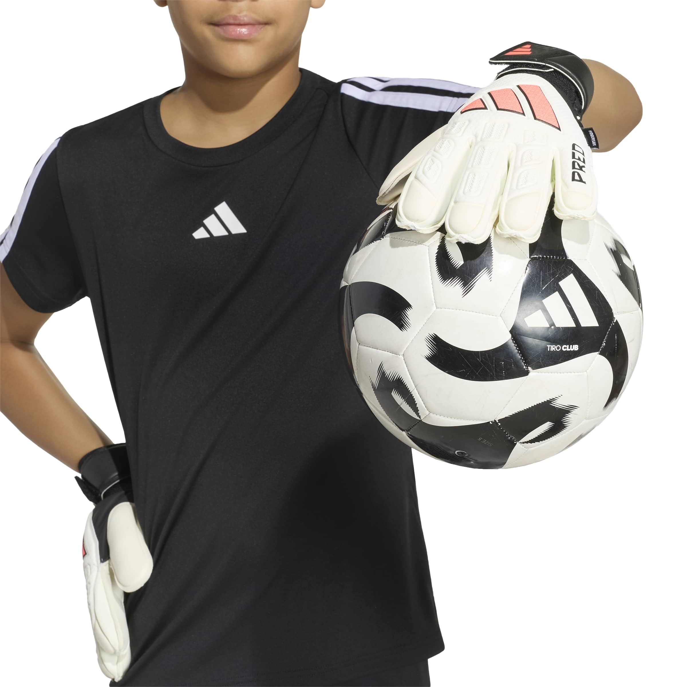 adidas Unisex Kids' Guante de portero Predator Match Fingersave Junior