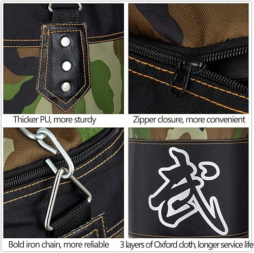 Miniatura 2 de Sfeexun Saco de boxeo para hombre, mujer, niños, bolsa de boxeo para interiorjardín, sin relleno, juego de bolsa pesada con guantes de boxeo,