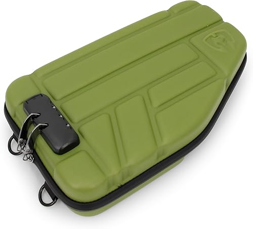 Miniatura 9 de CASEMATIX Estuche de pistola con bloqueo para pistolas pequeñas a grandes de 0.354 in con espacio para clips y accesorios adicionales, funda