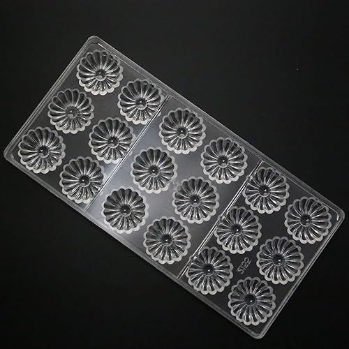 Vista 87 de Grainrain Moldes de chocolate de plástico Moldes de caramelo de flores Moldes de policarbonato de plástico Moldes de chocolate transparente duro DIY