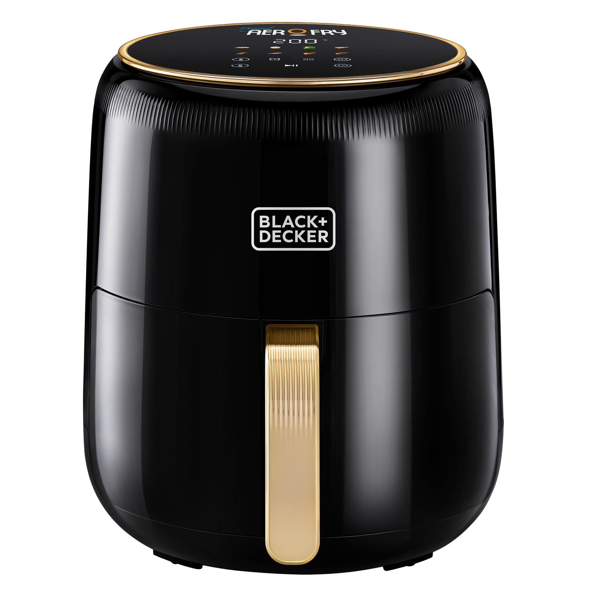 BLACK+DECKER 8-in-1 Digital Air Fryer, 4.5L Non-Stick Basket, 1500W, Rapid Air Technology, LED Touch Display, 24-Hour Delay Timer, Auto-Off Safety, Dishwasher Safe Basket – AF4510-B5 4.5L - 2025