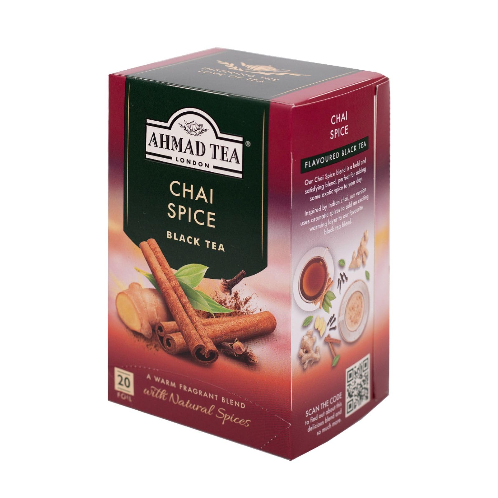 Ahmad Tea Chai Spice Tea | Black Tea - 20 Teabag Sachets