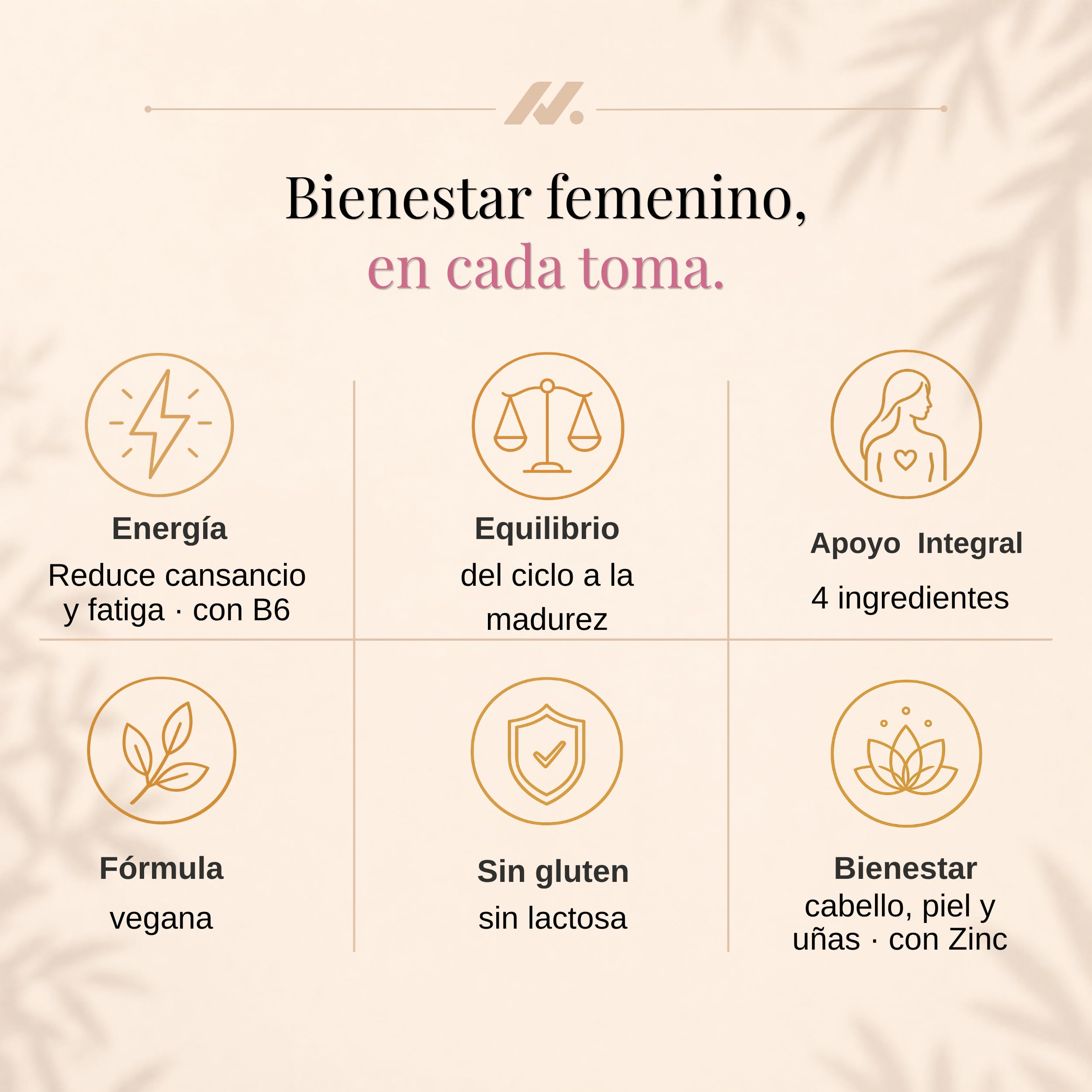 Shatavari SRI-81 Mujer | Equilibrio y Vitalidad Femenina en Cada Ciclo | Con Vitamina B6 y Zinc | Extracto Estandarizado >10% Shatavarinas HPLC | Vegano Sin Gluten o Lactosa | Nyvos 120 Cápsulas