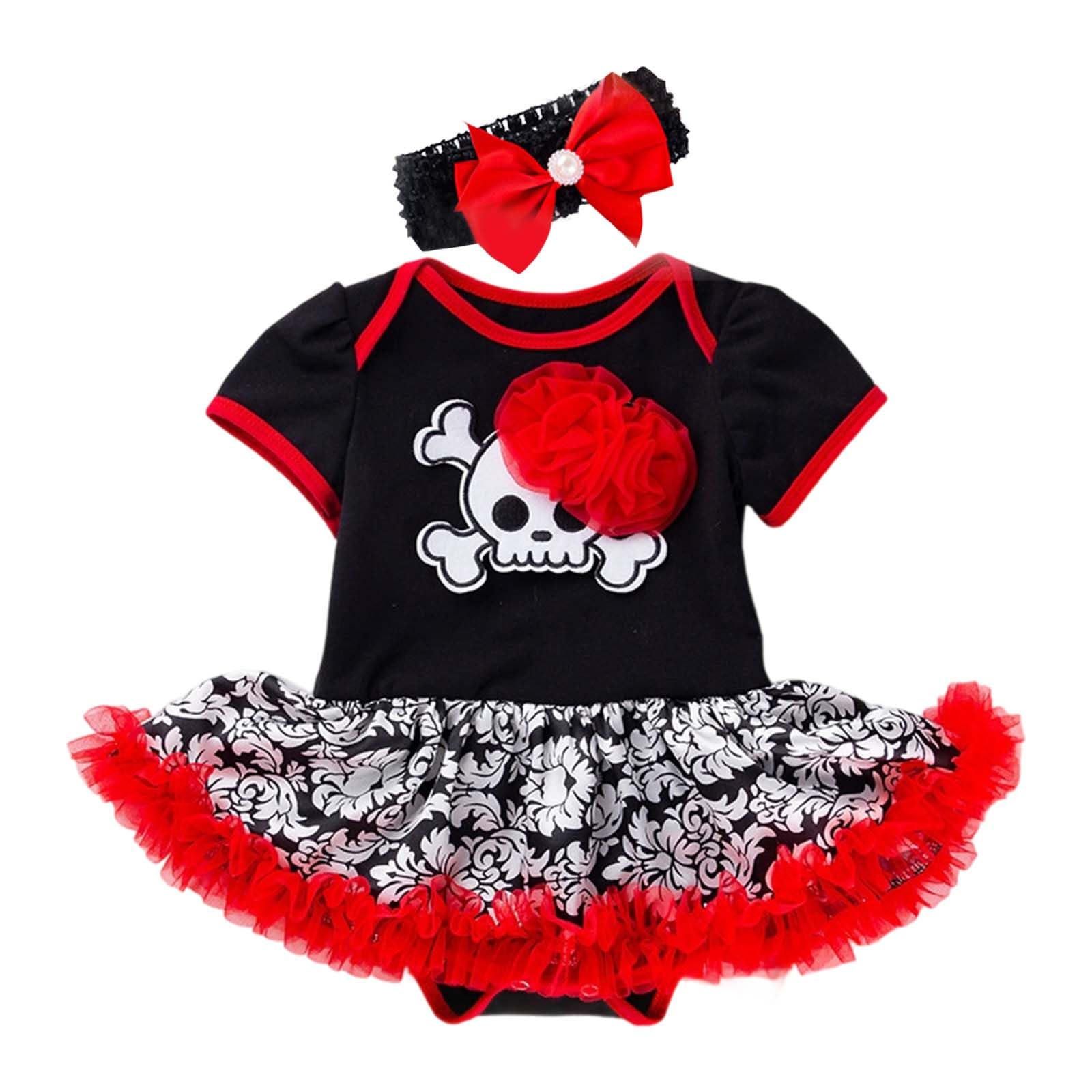 Cokbyavla Toddler Baby Girl Halloween Outfits, Halloween Outfits for Baby Girls 2T Tulle Shower Dress Bat Outfit Toddler Girls Goth Girl Clothes F Infant 0-3 Months