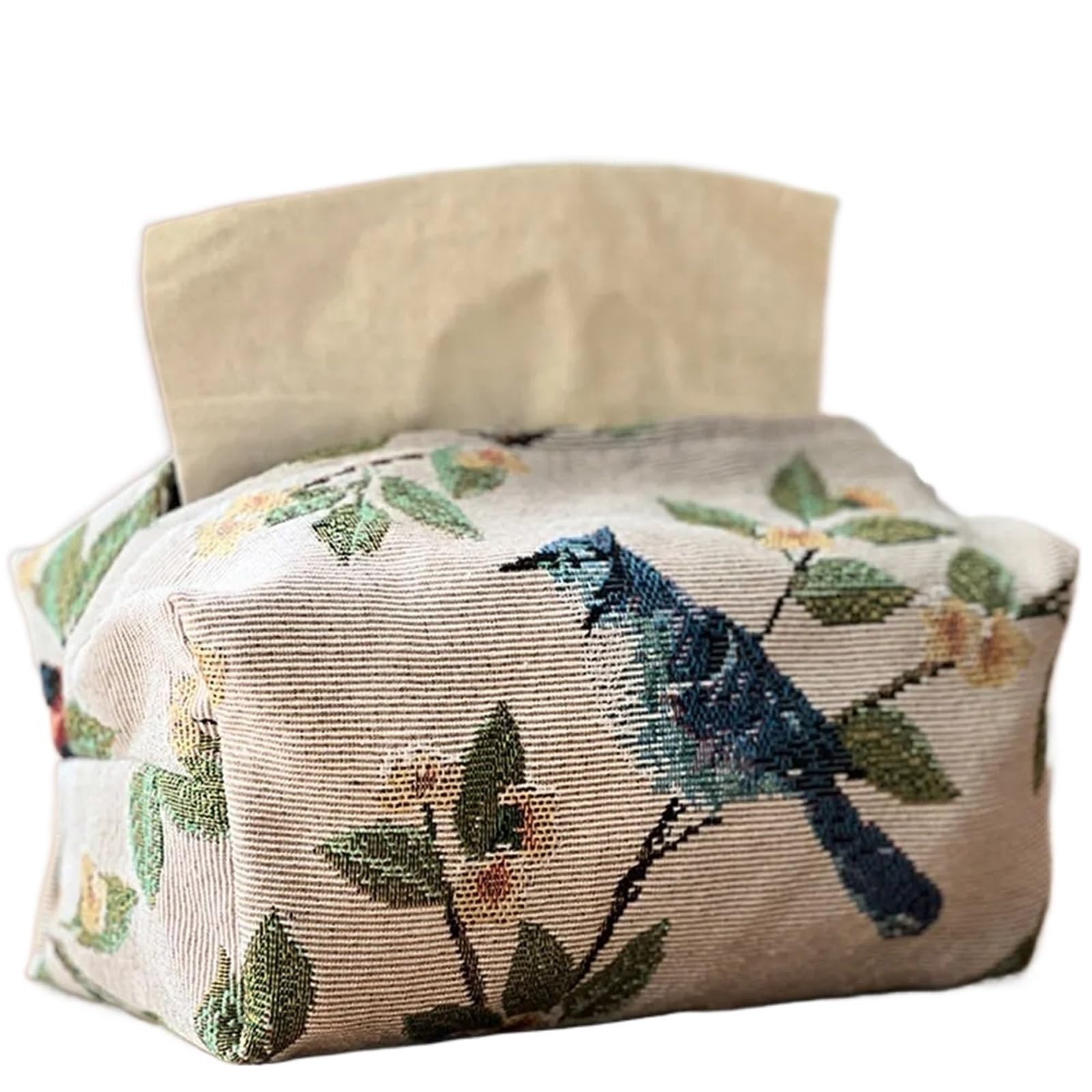 Dvmsief Color 1 Tissue Box Cover Tissue Box Vintage Style Living Room Table Storage Bag Jacquard Drawn Paper Household Desktop