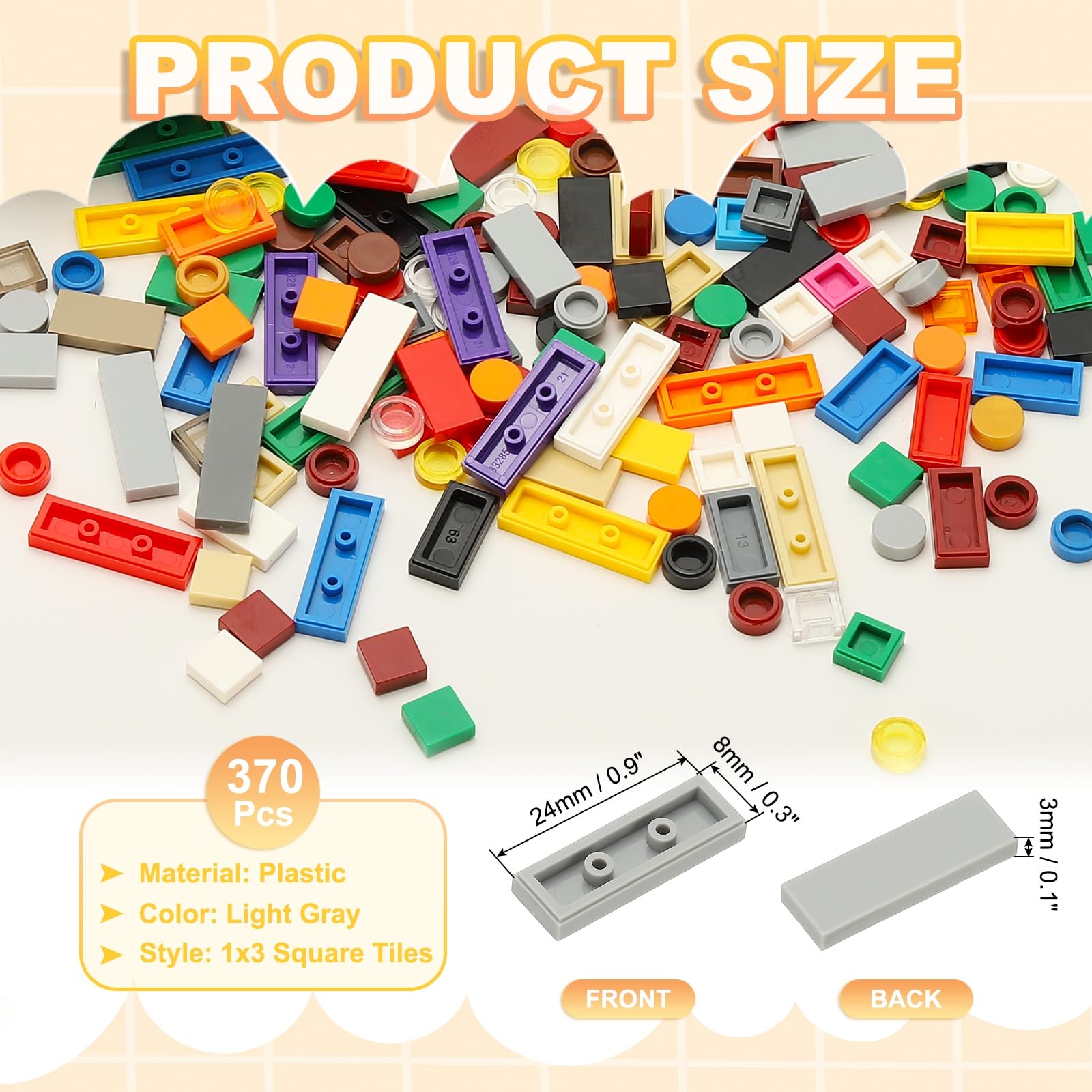 PATIKIL 122 Pcs Flat Blocks Bulk - Image 2