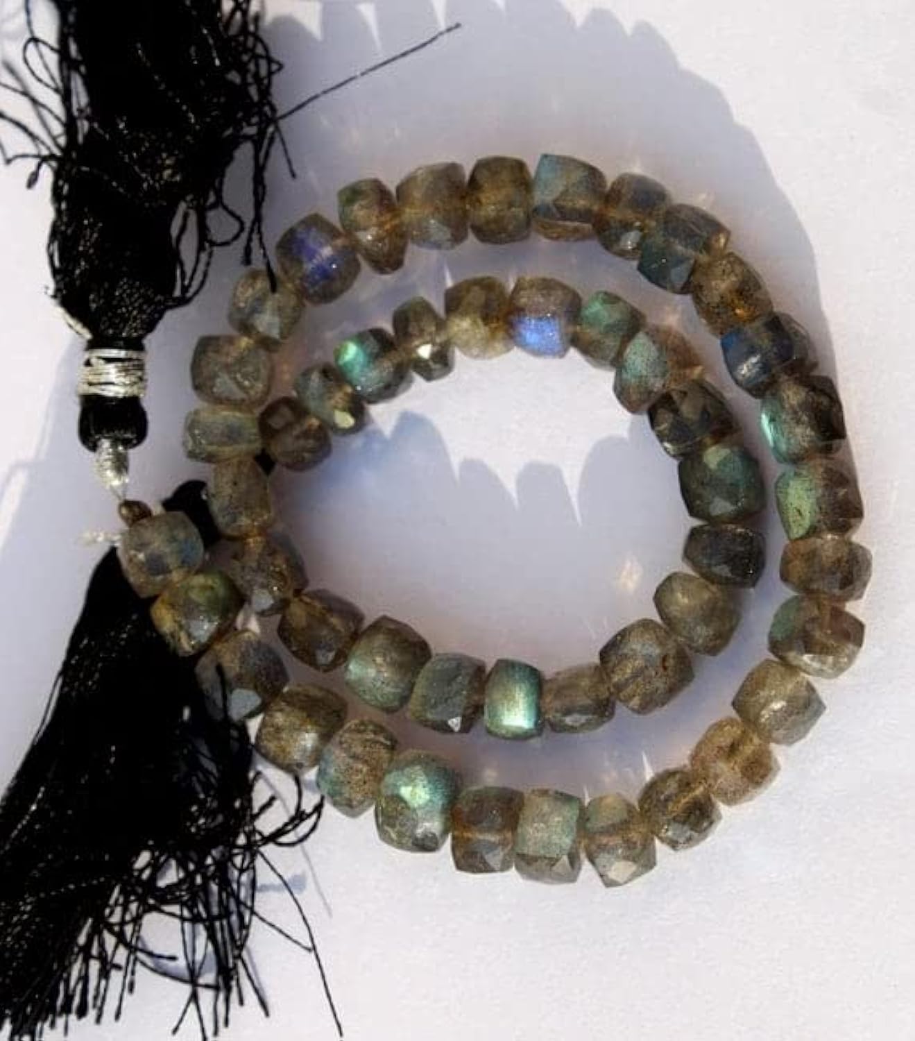 Cubes de labradorite naturelle 5x5mm, pierres gemmes taillées en 3D de qualité supérieure