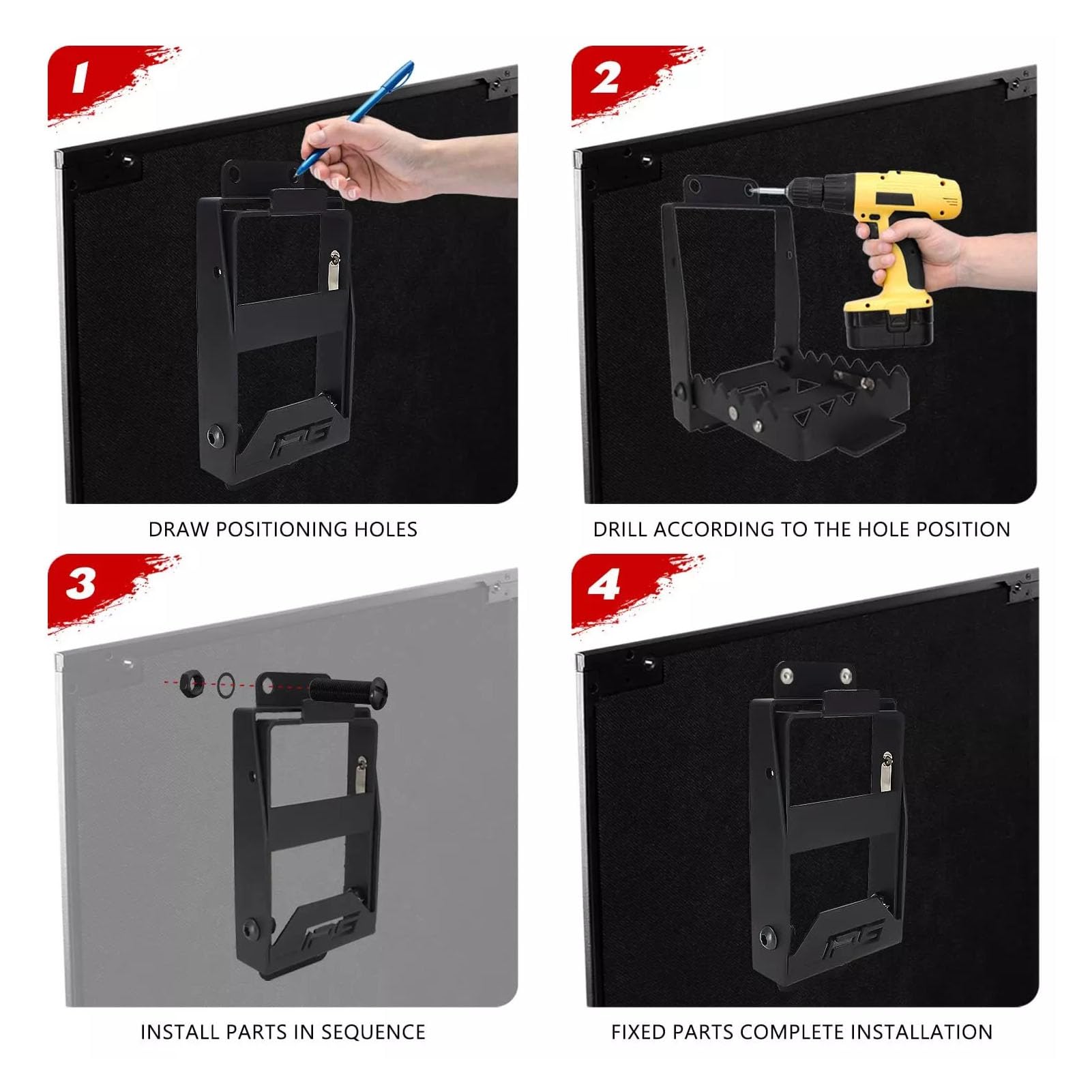 Repose-Pieds Universels Pliables pour Passager Arrière à 4 Roues, Pédale de Remplacement pour Sportsman Scrambler, Grizzly, Foreman, Design Antidérapant, Prévention de
