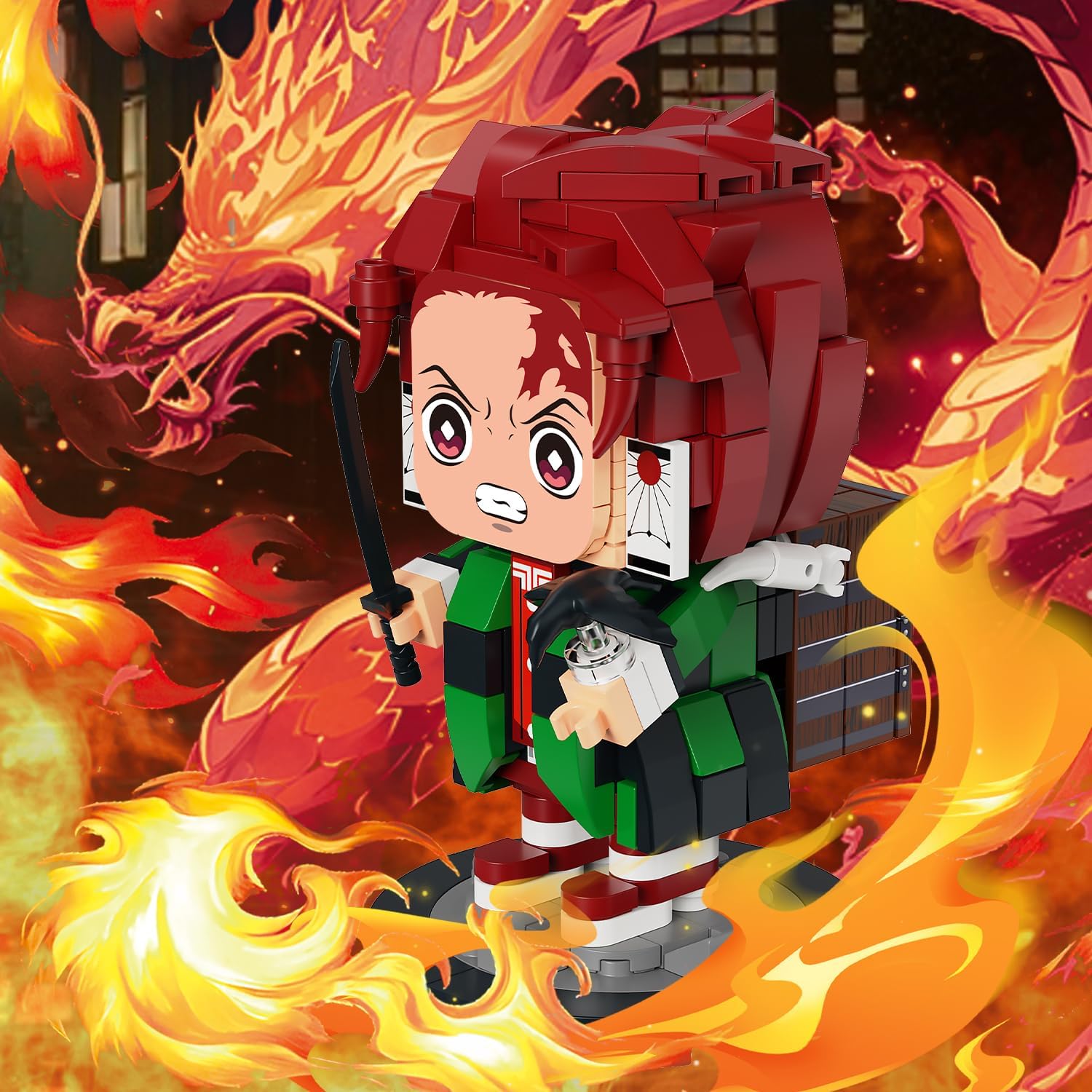 Demon Anime Building Blocks Set, Tanjiro Zenitsu & Inosuke Figures 786pcs, Compatible with Lego Demon Character Manga Toys Collectible Action Figures, for Anime Fans Kids Adults - Image 7