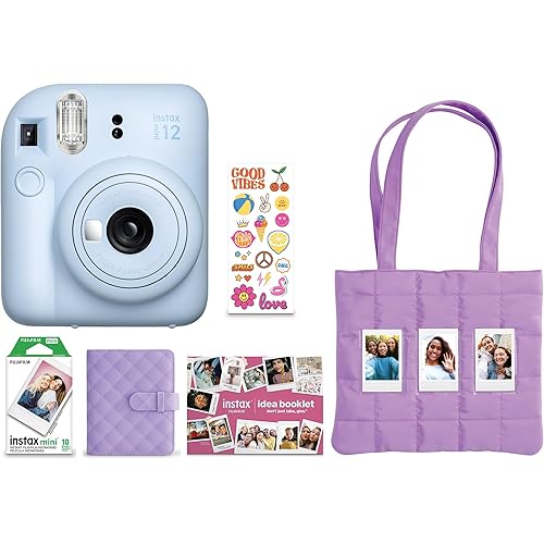 FUJIFILM Instax Mini 12 Holiday Bundle 2025 - Pastel Blue