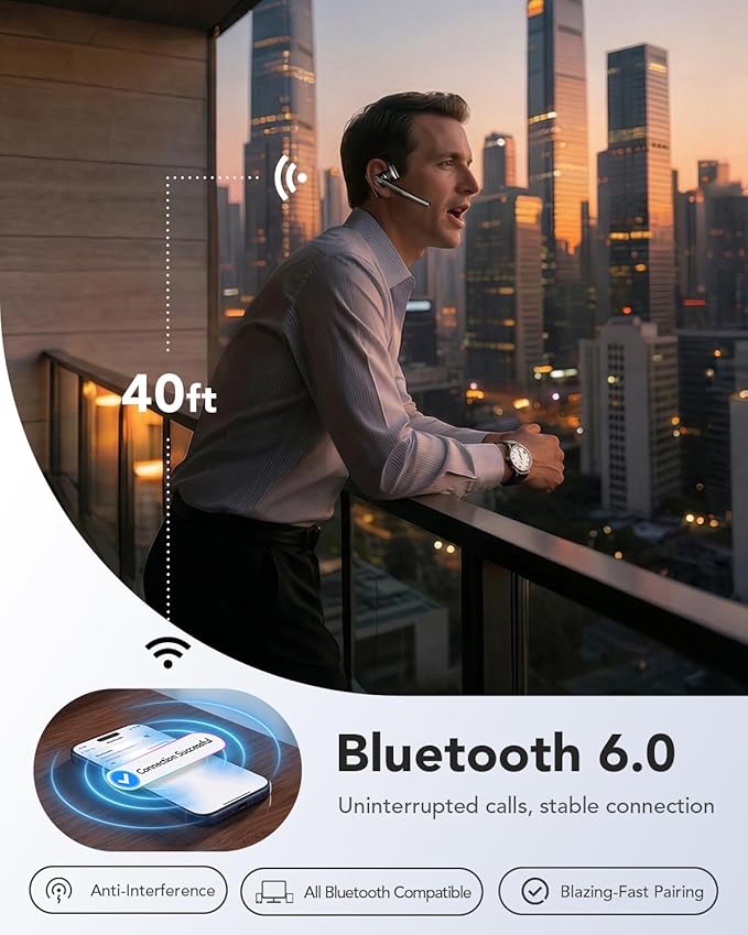 Auriculares Bluetooth V6.0 Open Ear con Cancelación de Ruido miniatura 6