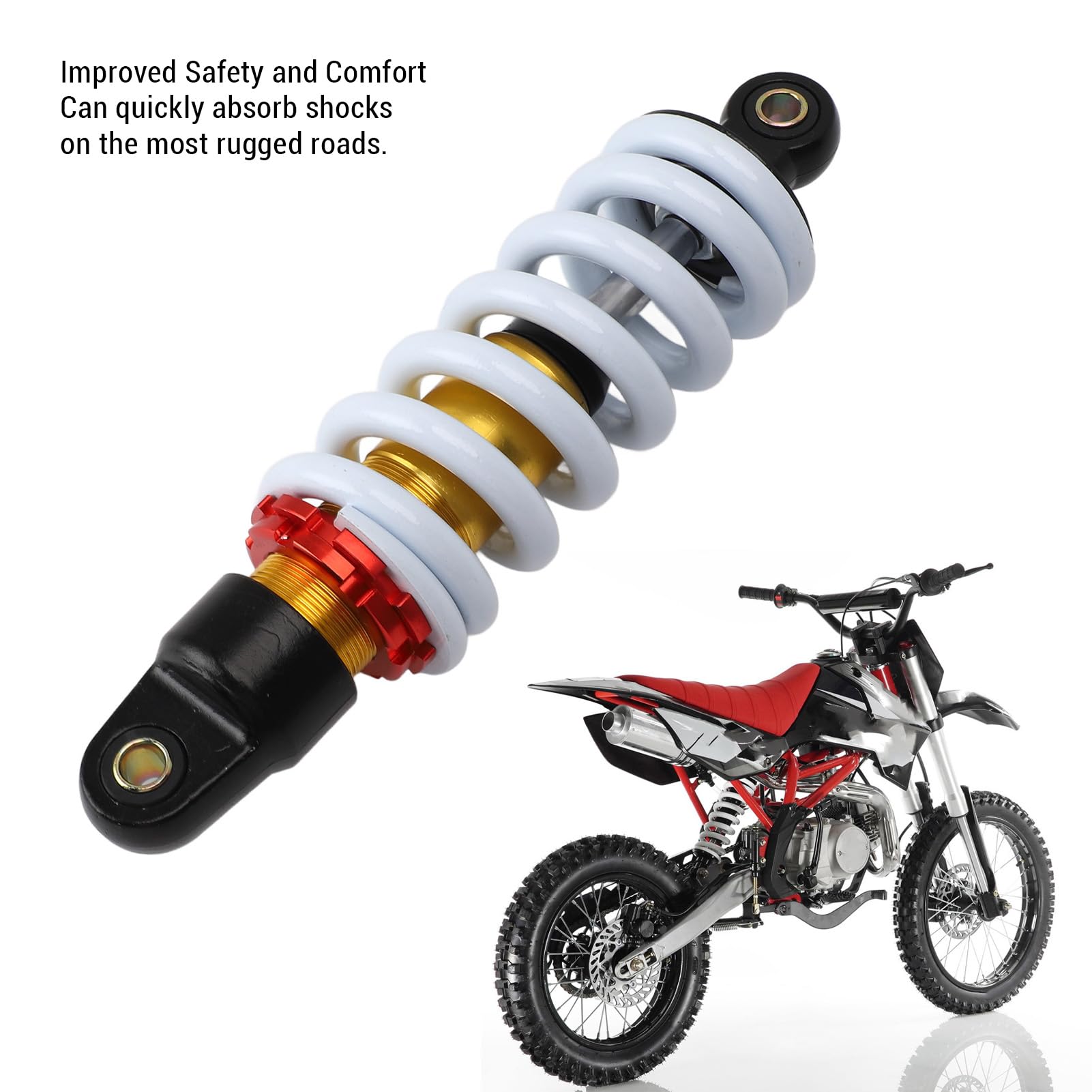 Amortyzator 250 mm ze sprężyną o średnicy 12 mm i regulowanym tłumieniem, zawieszenie ze stopu aluminium do motocykla ATV Quad Dirt Bike gokart, wysokowydajny element o średnicy