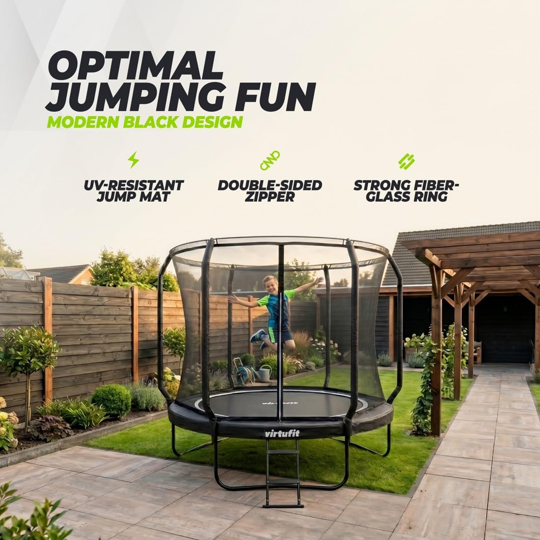 VirtuFit Trampolino per bambini con rete di sicurezza
