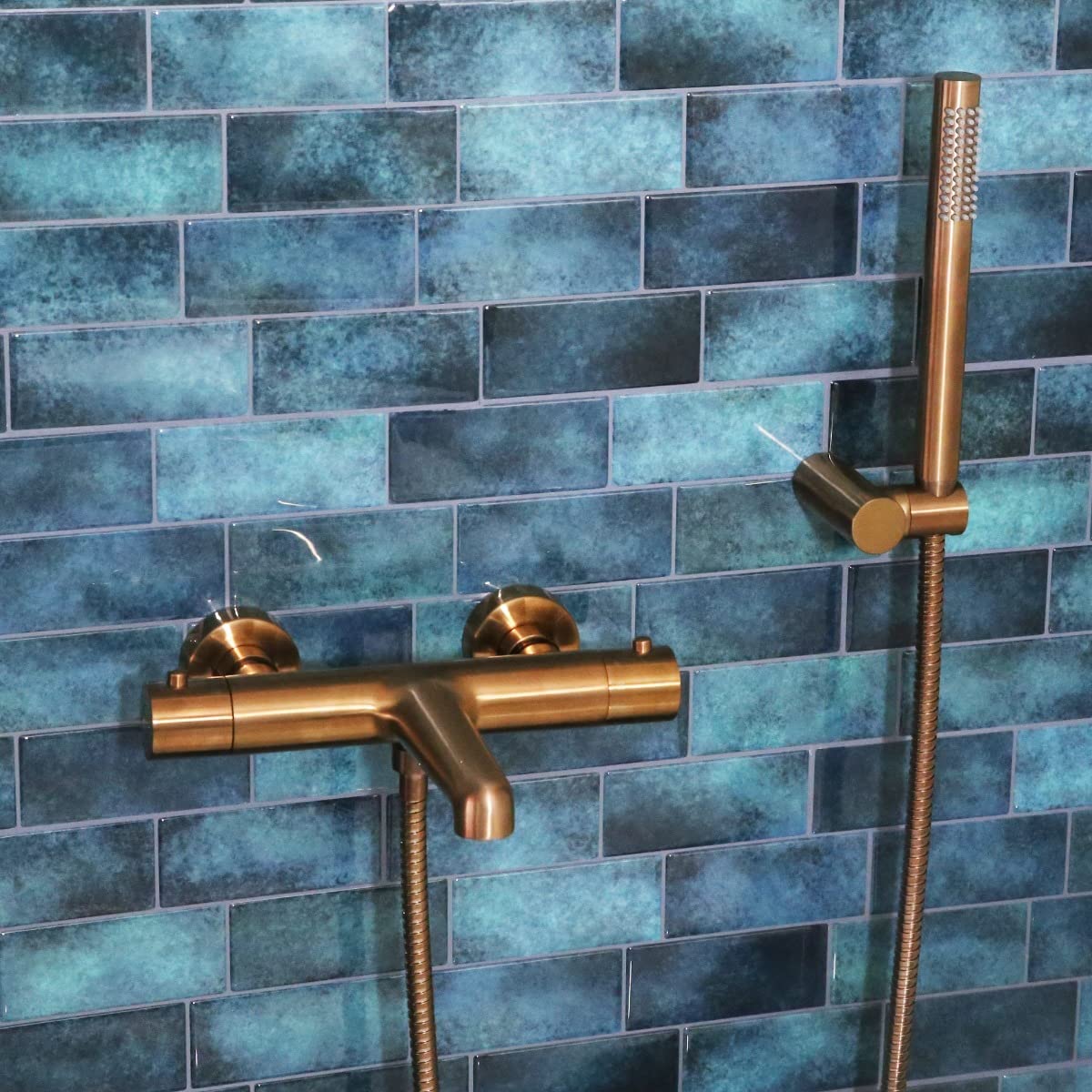 Essebagno Mezclador termostático de bañera y ducha Luisa en cobre
