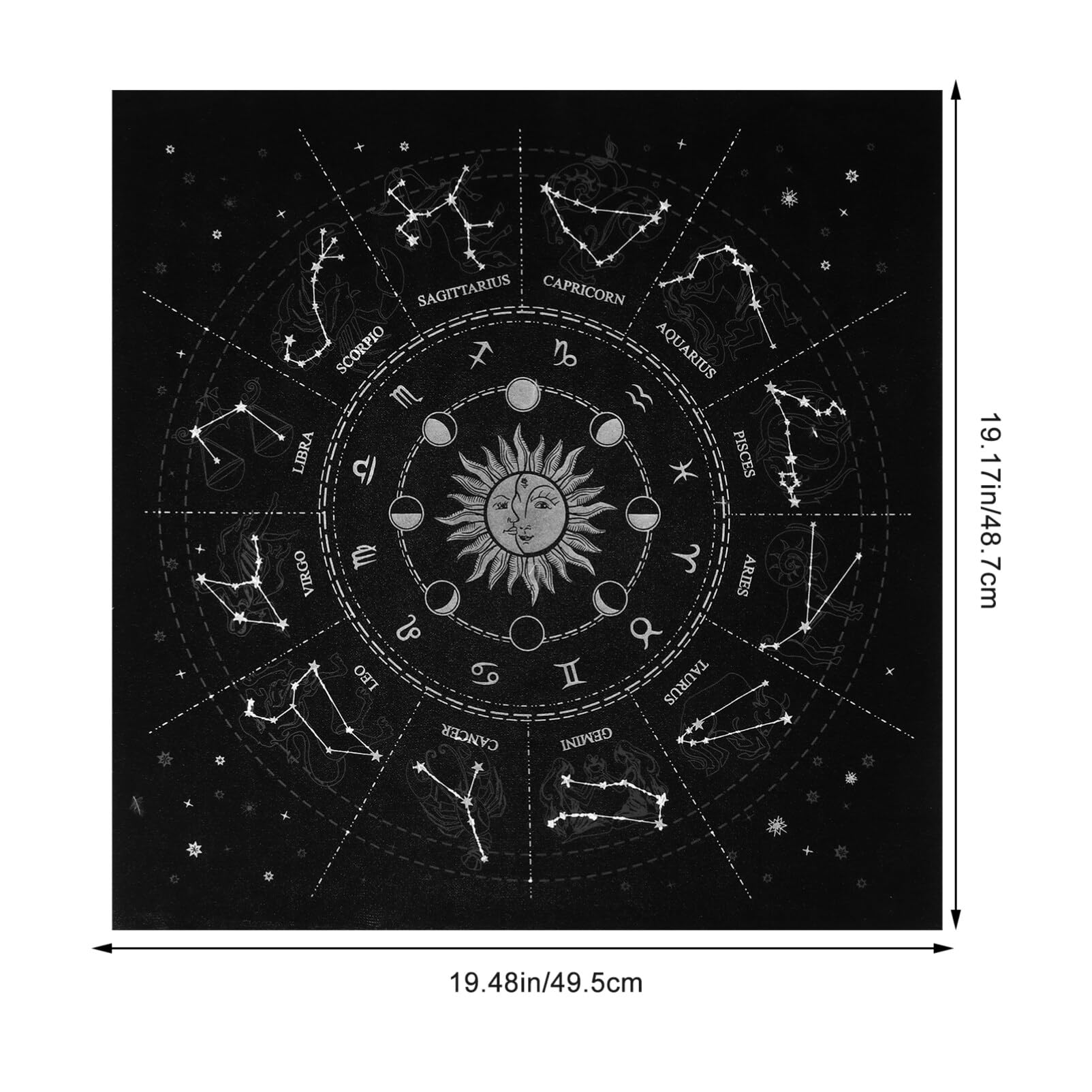 Alipis 1kawałek Mysterious Tarot Divination Tablecloth Flannel Antypoślizgowy Idealny Do Gier Planszowych i Imprez Magiczna Atmosfera Dla Miłośników Tarota