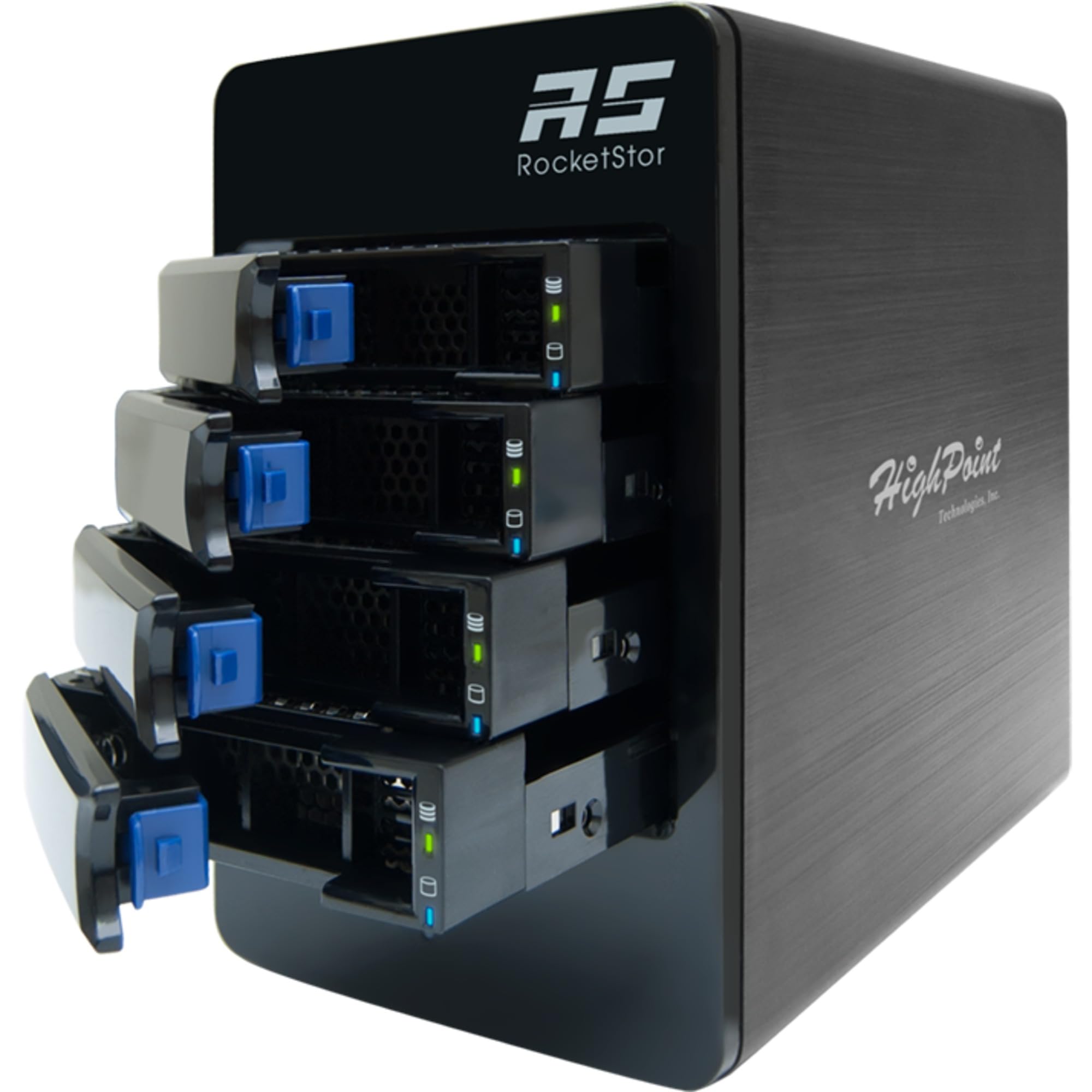 HighPoint RAID 4ベイタワー型 RocketStor 6414TS RocketStor 6414TS 4-Bay Q-SATA Turbo RAID Tower Enclosure