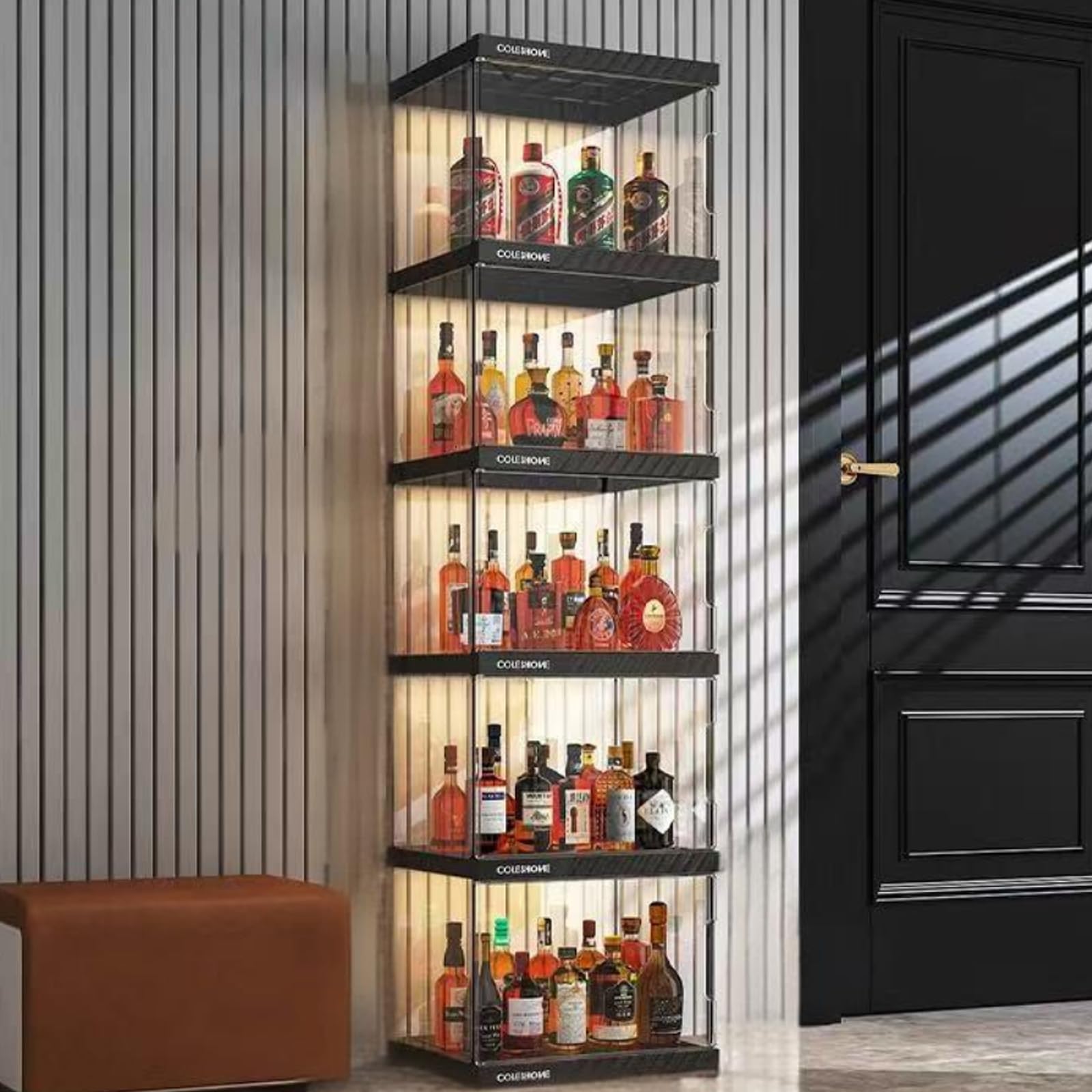 Amazon.co.jp: Hggdsac 酒棚 ウイスキー 棚 お酒収納ラック 酒類貯蔵