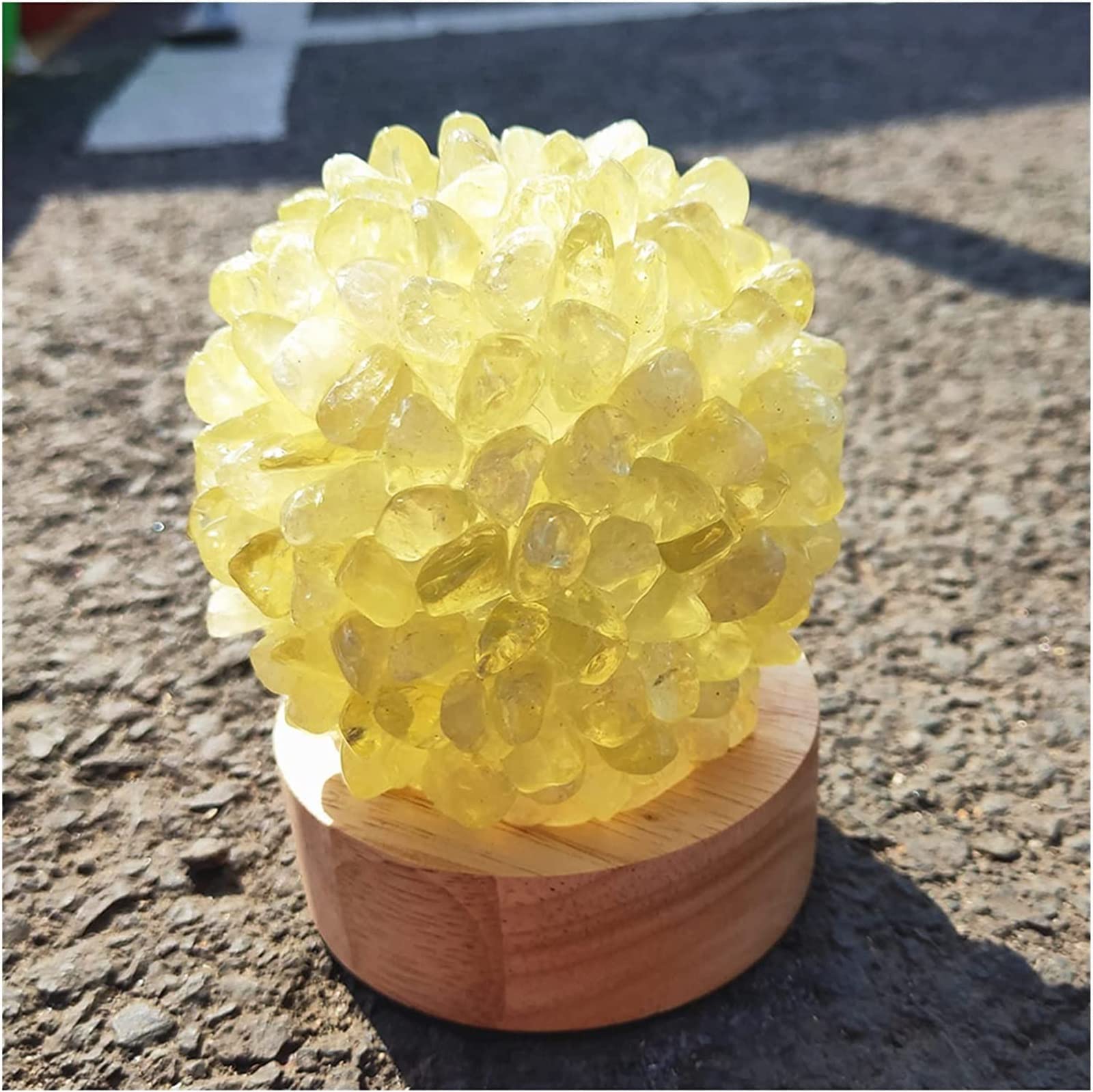 Quartz sphère lampe citrine améthyste pour décoration minérale maison