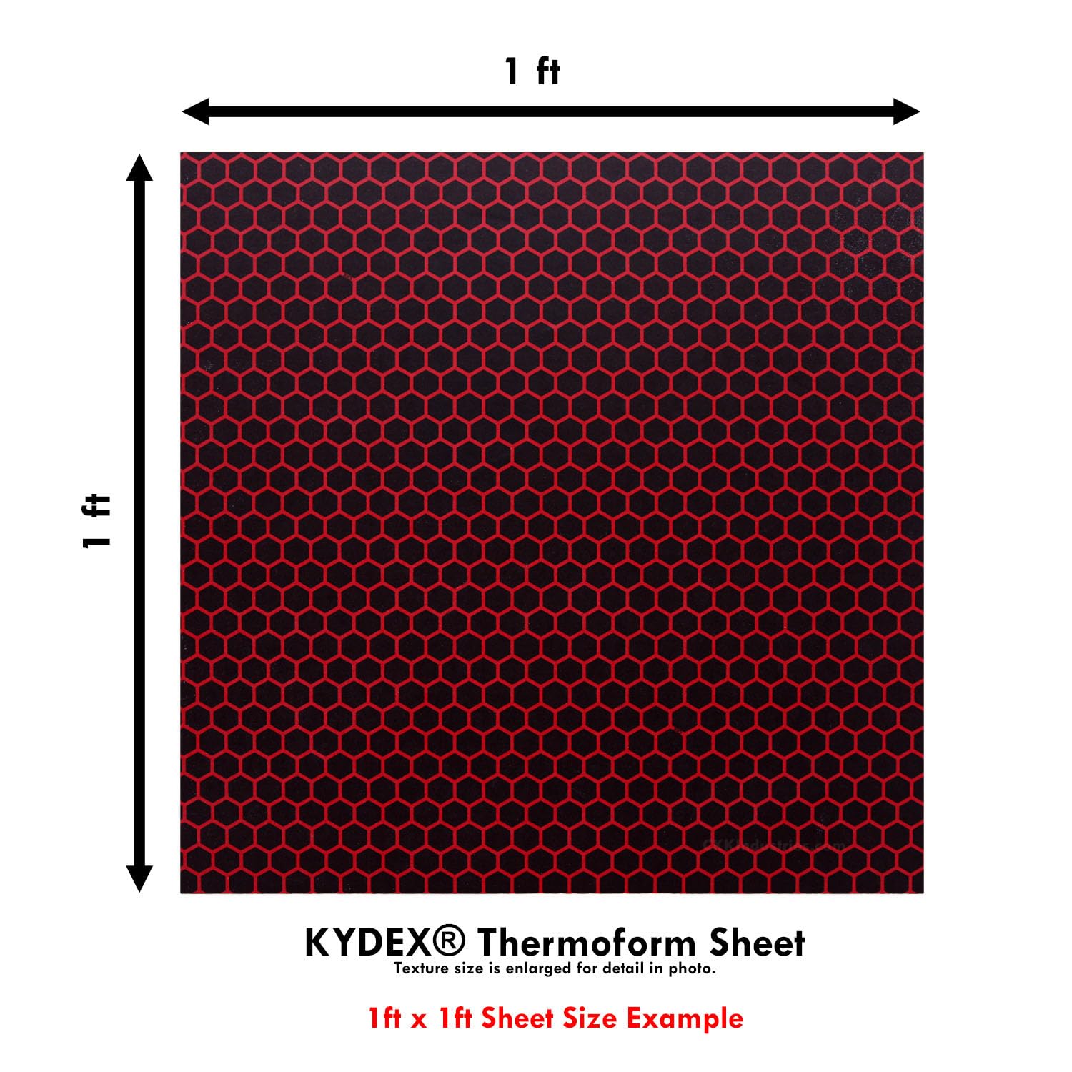 KYDEX Thermoform Sheet - Honeycomb Camo (Red/Black) -6