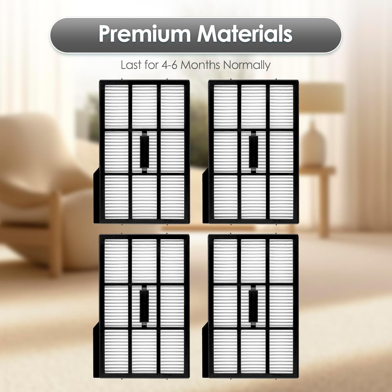(4 Pack) Omni E28 Replacement HEPA Filters Compatible with Eufy Omni E28/ Omni E25 Robot Vacuum Cleaner, Accessories Kit, Upright Filter, Canister Filters, Vacuum Filters