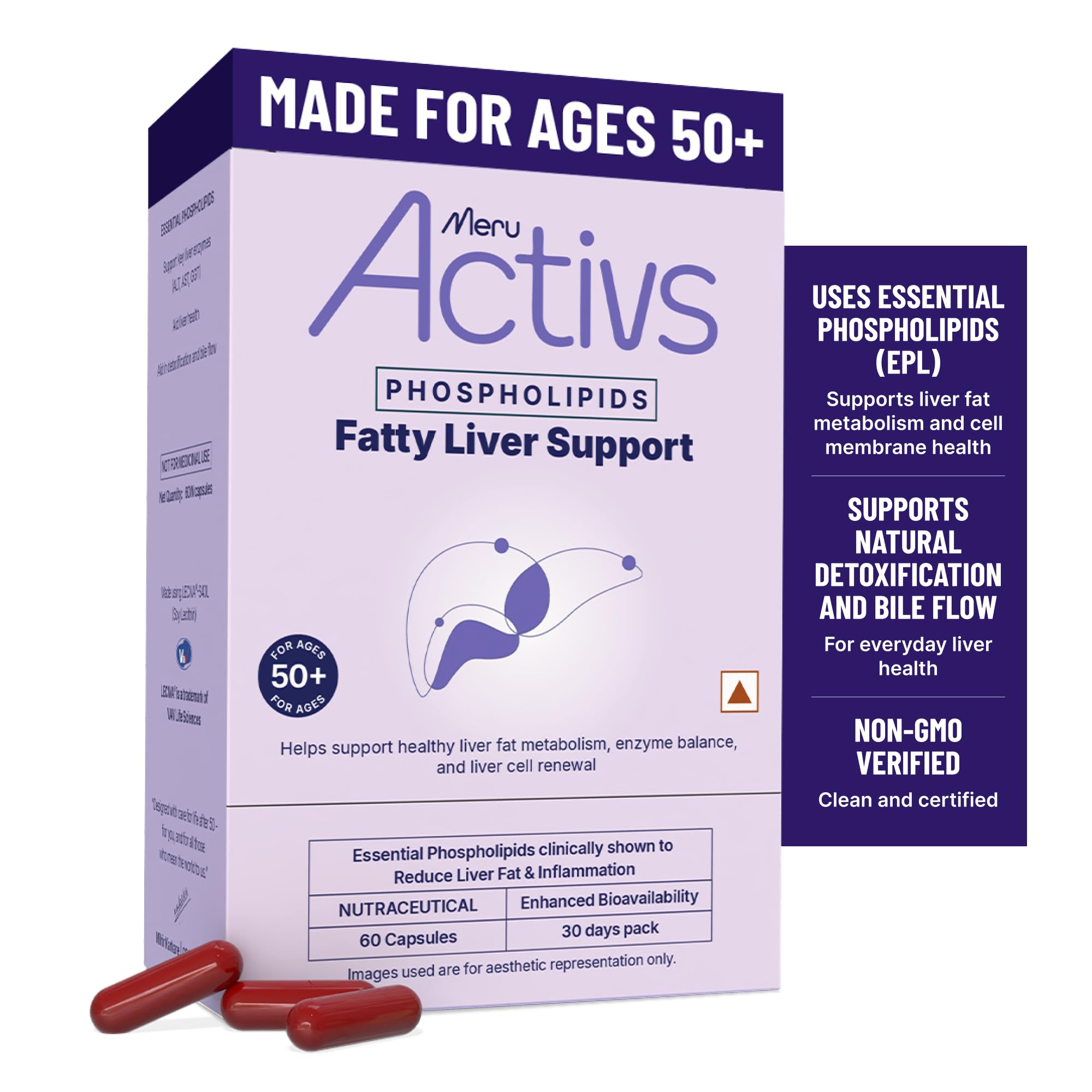 Phospholipids Fatty Liver Support Supplement Capsules | Advanced Nutritional Supplement for Everyday Wellness | Suitable for Daily Routine | 60 Capsules-image-39