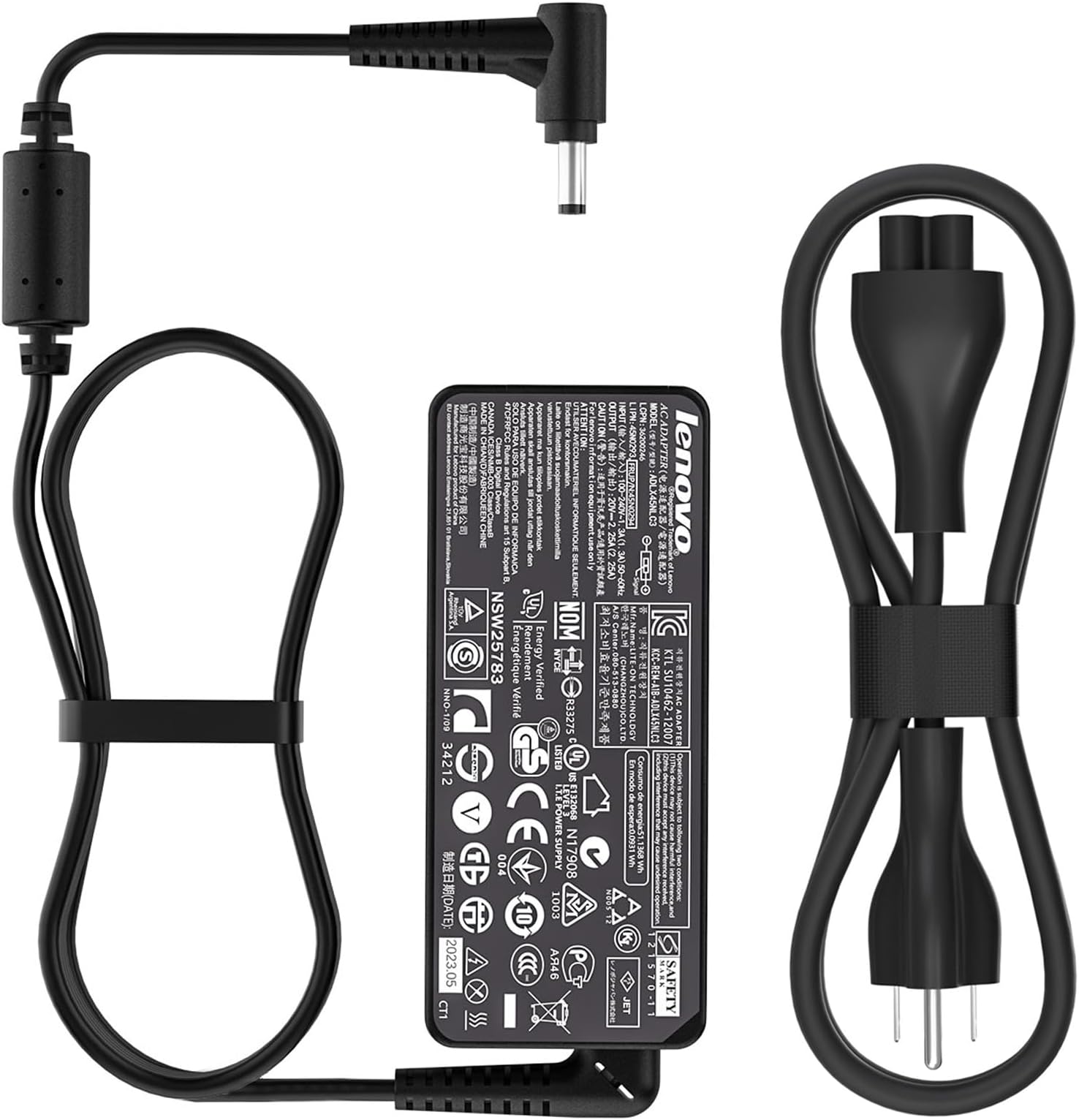 Original 45W Laptop Charger for Lenovo Ideapad 3 5 100 110 110s 330 330s 120s 310 320 320s 510 510s for Flex 5 4 6 11 14 15, P/N ADL45WCC 5A10H42923 20V 2.25A AC Power Adapter Supply Cord (4.0*1.7mm)