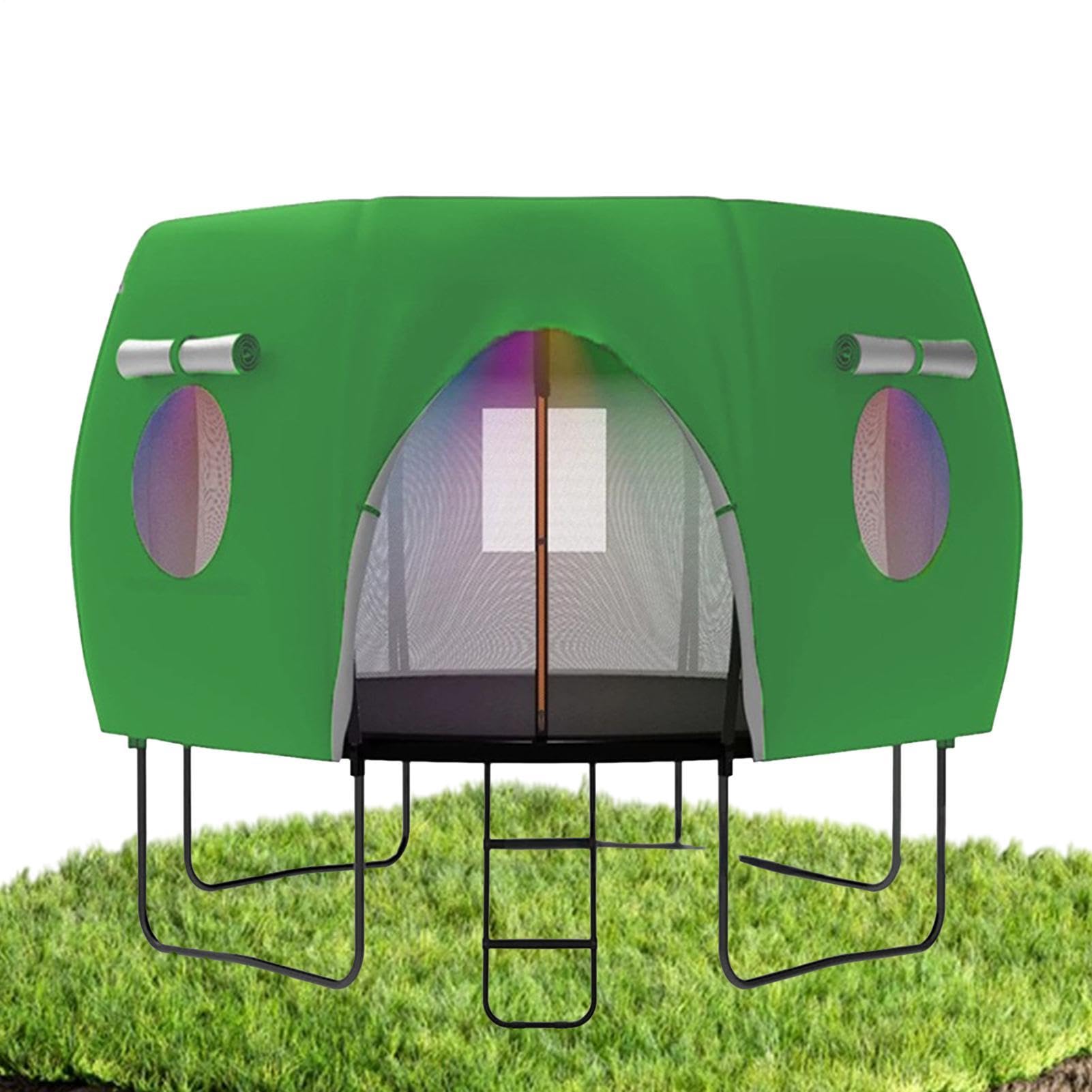 Tenda Copertura Trampolino Parasole Impermeabile e Traspirante | Telo Ombreggiante in Tessuto Oxford per Trampolino per in giardino, cortile, giochi e all'aperto