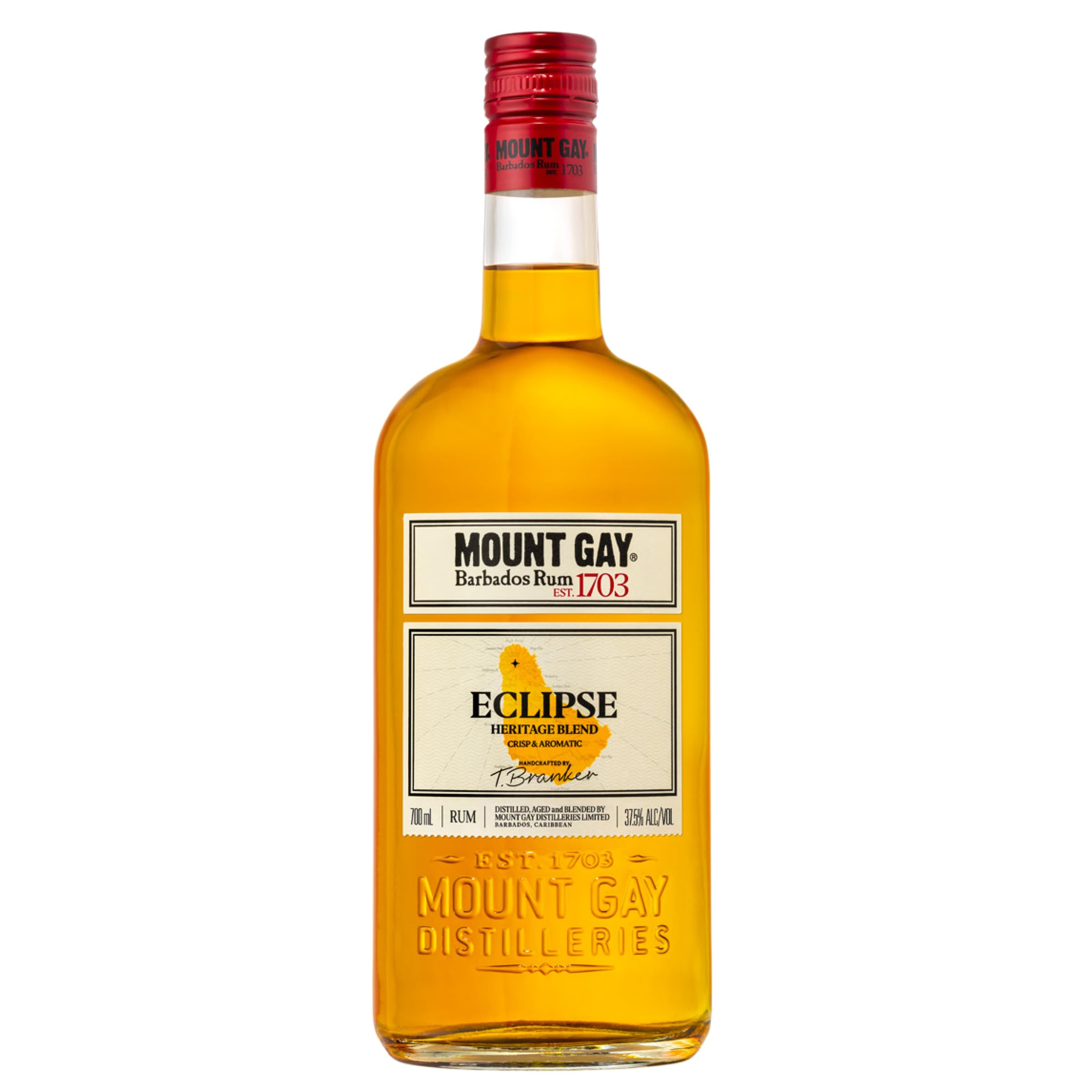 Mount Gay Eclipse - Karibischer Rum von der Insel Barbados, gereift in handverlesenen Fässern mit 40% vol. (1 x 0,7l)