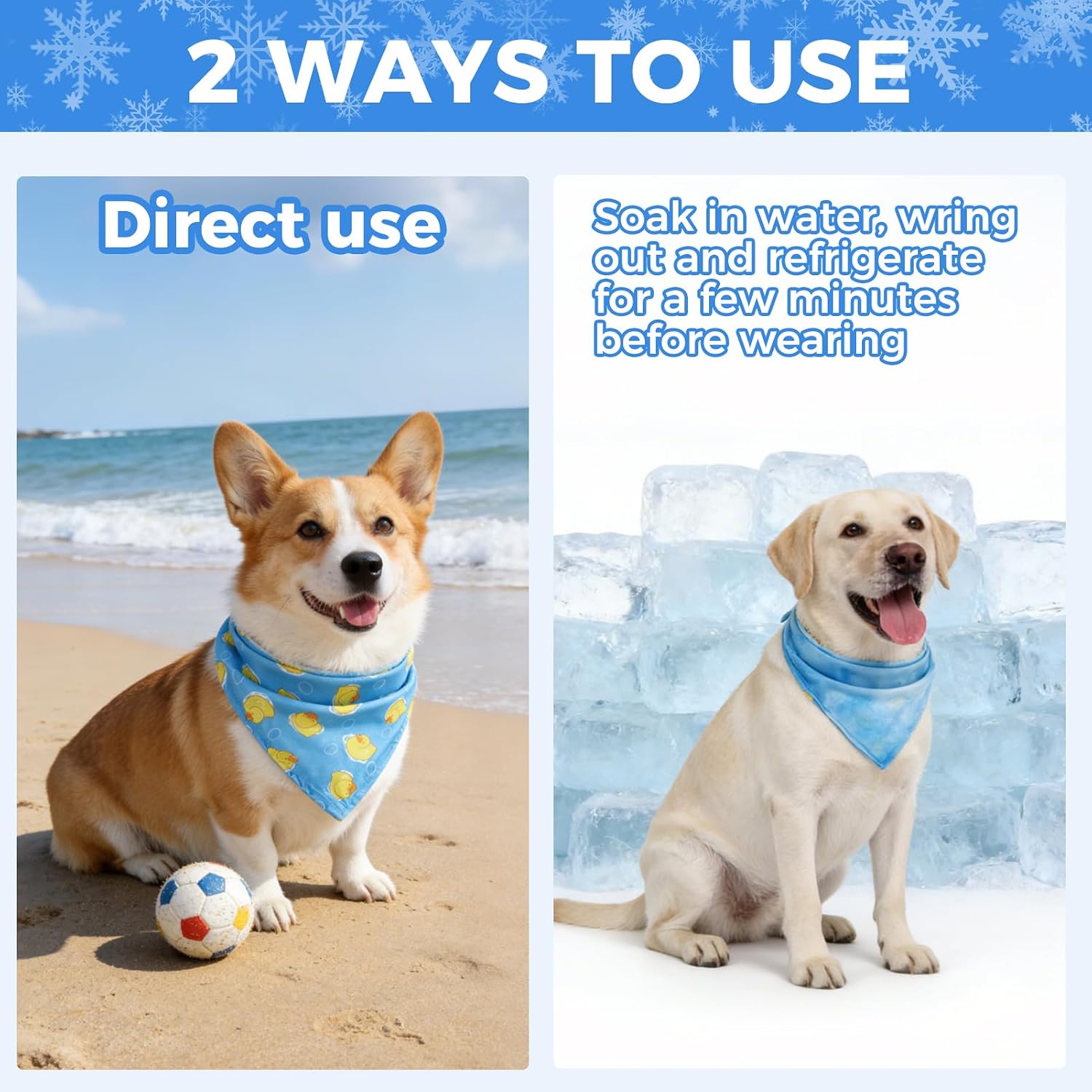 PAWCHIE Dog Cooling Bandanas Small Reversible Styles Pet Triangle Scarf Bibs,4 Pack Summer Adjustable with Two Snaps,Kerchief Set Accessories for Dogs, Puppy, Cats, Summer Style image 4